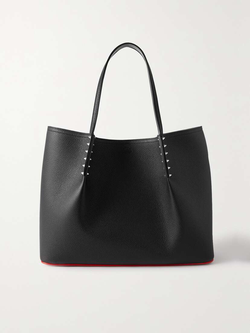 Christian Louboutin Cabarock Spiked Textured-leather Tote