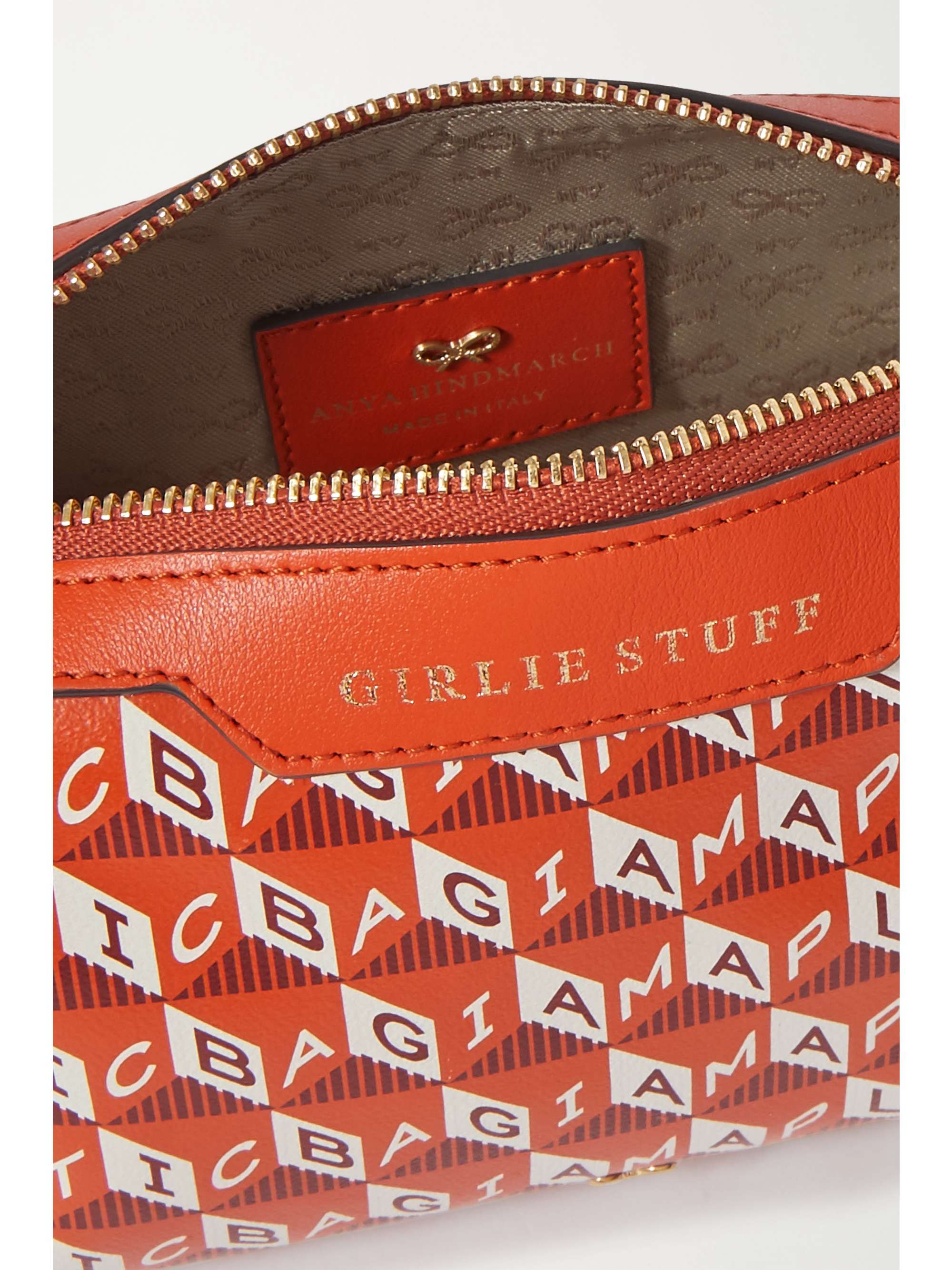 ANYA HINDMARCH + NET SUSTAIN Girlie Stuff leather-trimmed printed coated-canvas cosmetics case