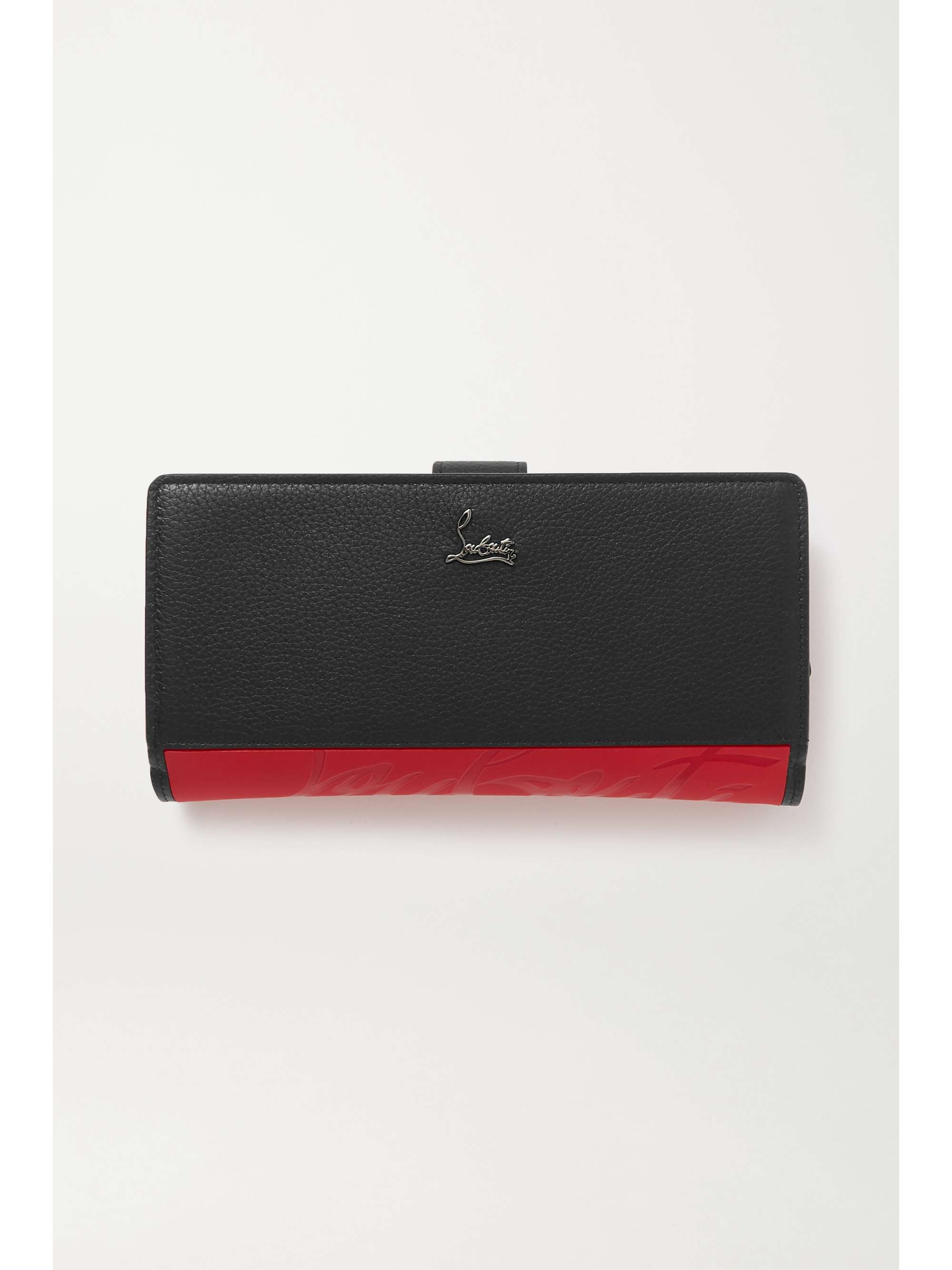 CHRISTIAN LOUBOUTIN Paloma rubber-trimmed textured-leather wallet