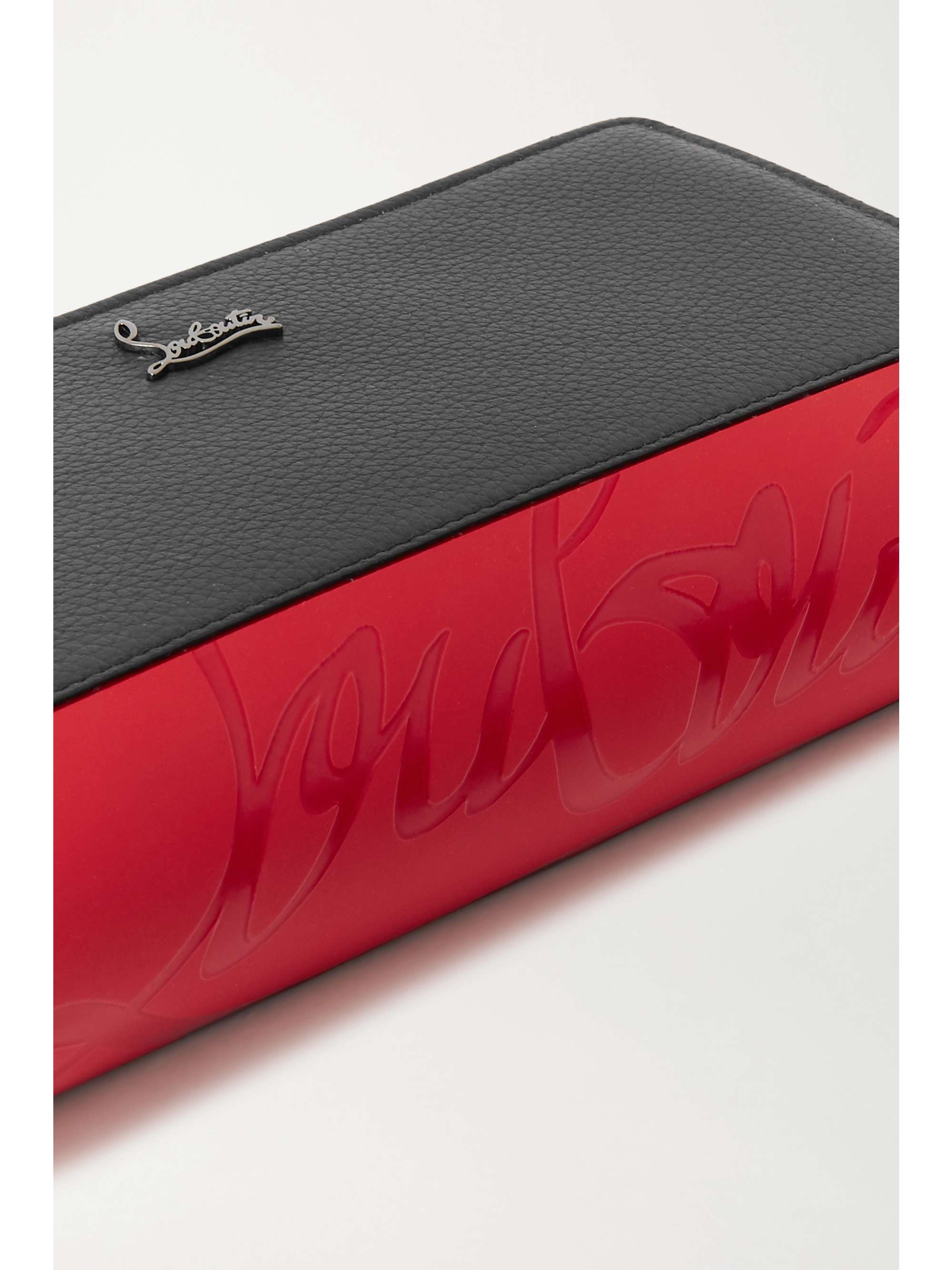 CHRISTIAN LOUBOUTIN Paloma rubber-trimmed textured-leather wallet