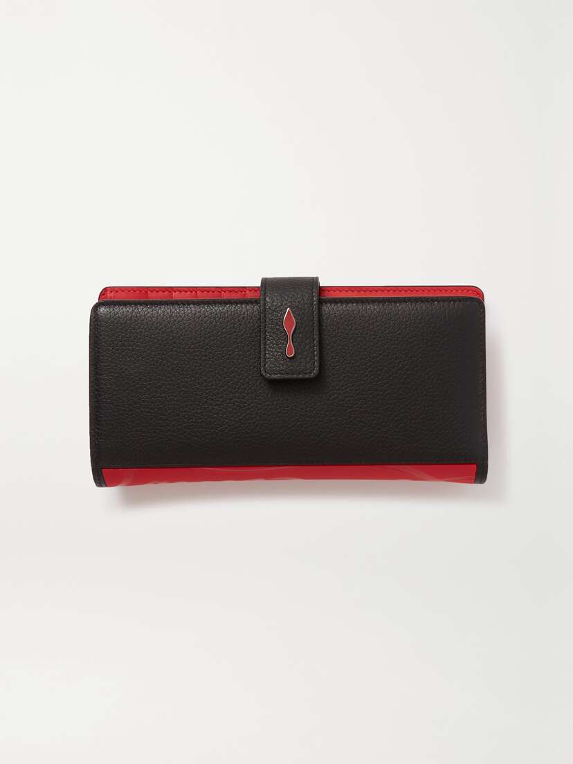 Christian Louboutin Paloma Rubber-trimmed Textured-leather Wallet