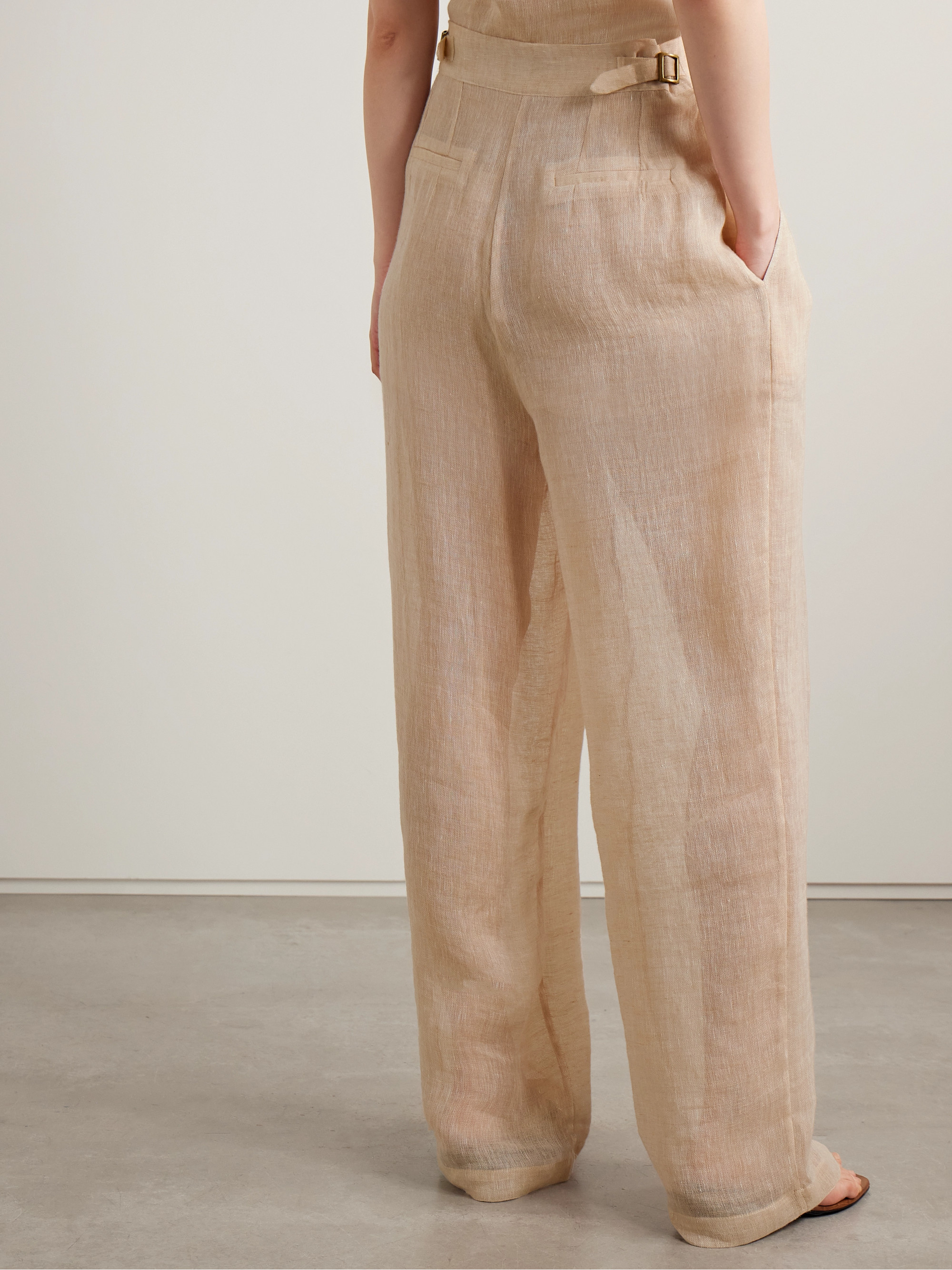 Le Kasha Sohag linen wide-leg pants