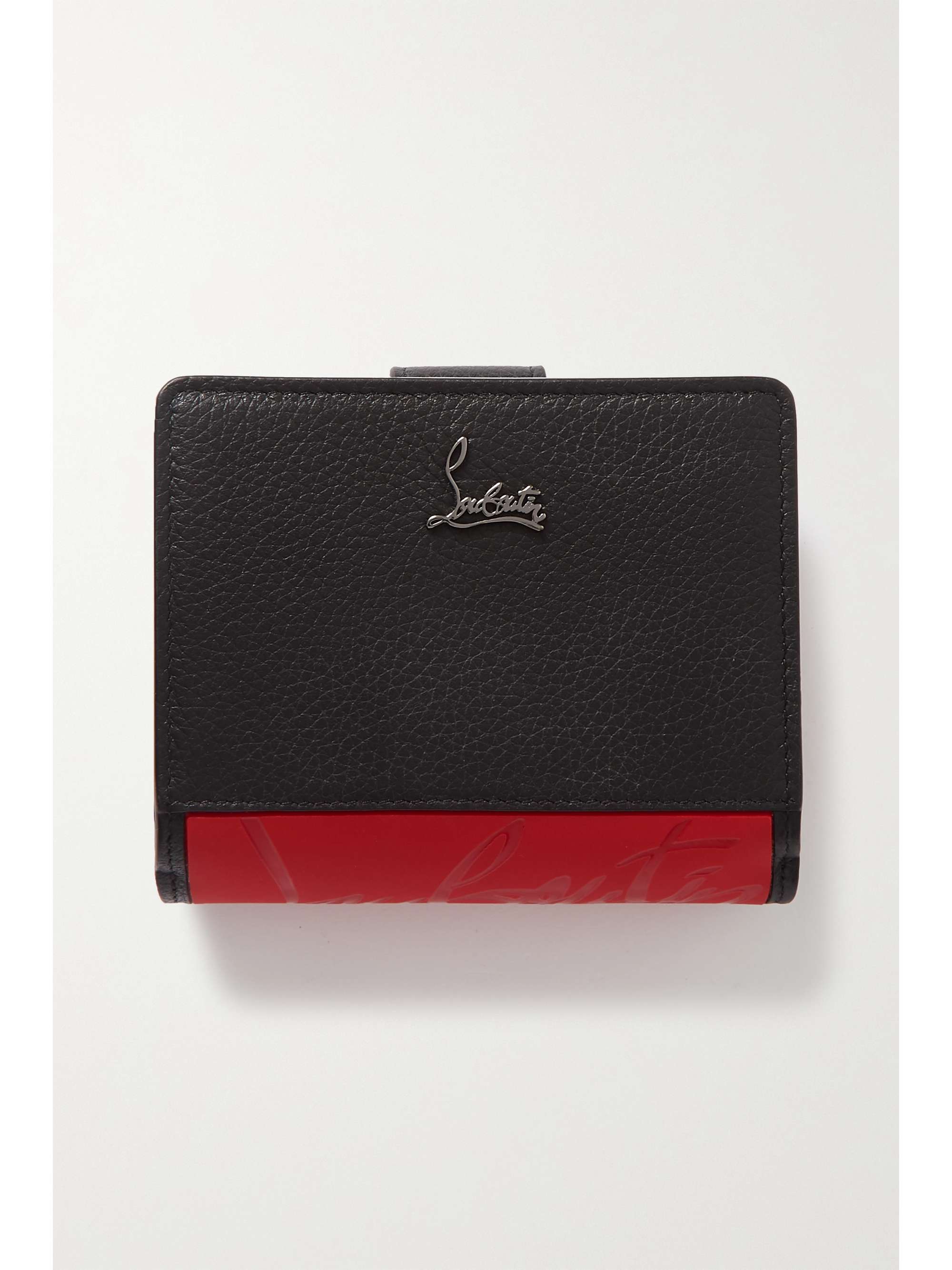 CHRISTIAN LOUBOUTIN Paloma rubber-trimmed textured-leather wallet | NET ...