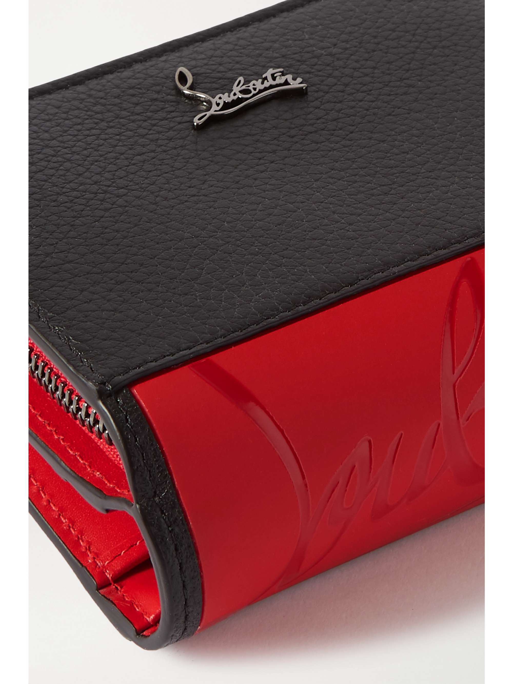CHRISTIAN LOUBOUTIN Paloma rubber-trimmed textured-leather wallet