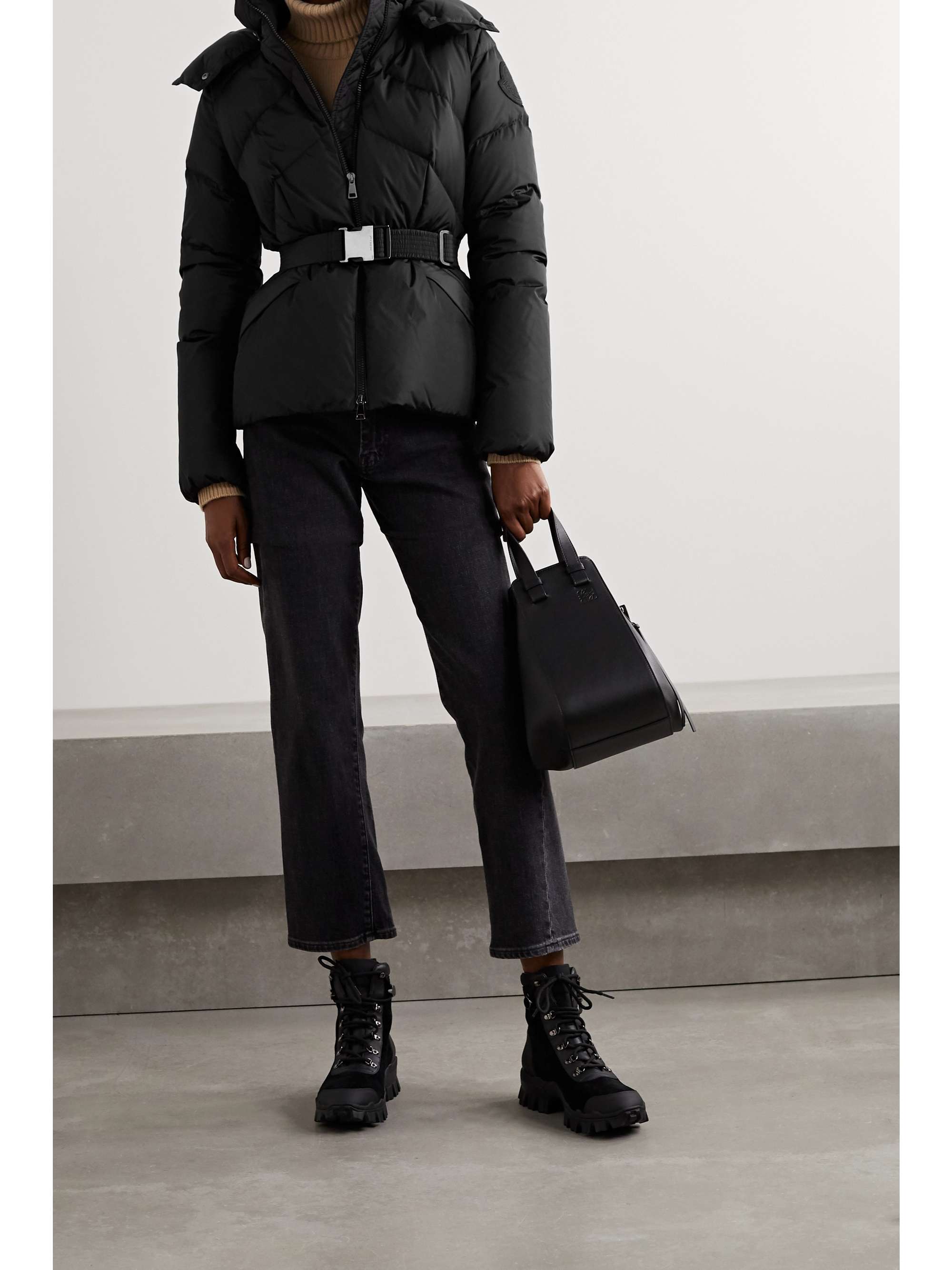 moncler belted jacket