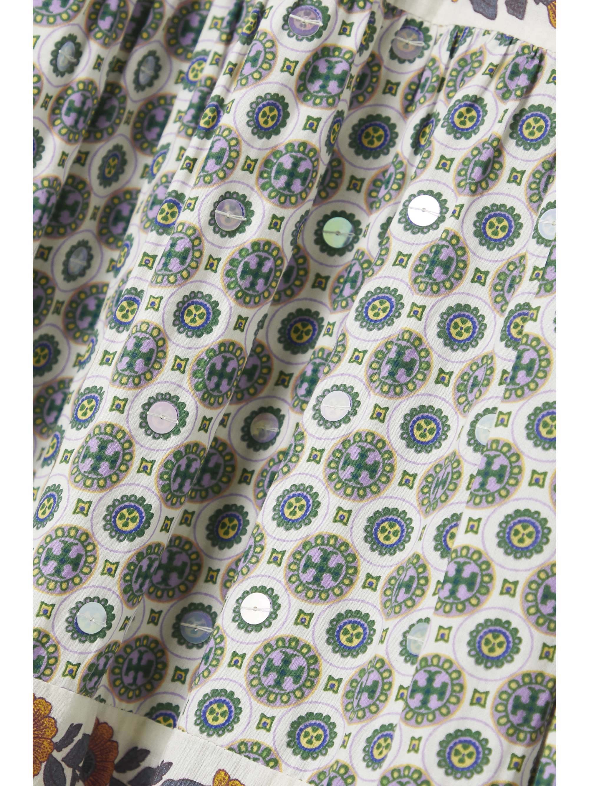 TORY BURCH Filippa tiered printed cotton-voile dress