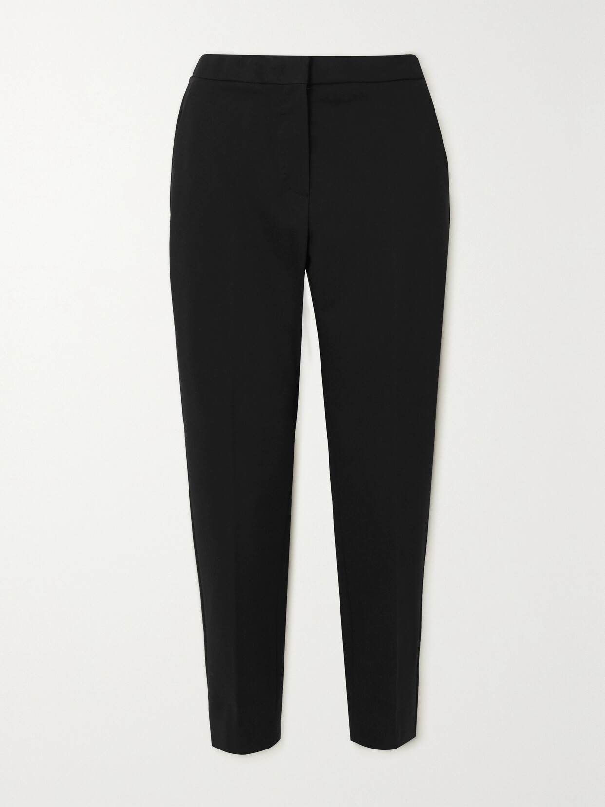 Shop Max Mara Pegno Cady Straight-leg Pants In Black