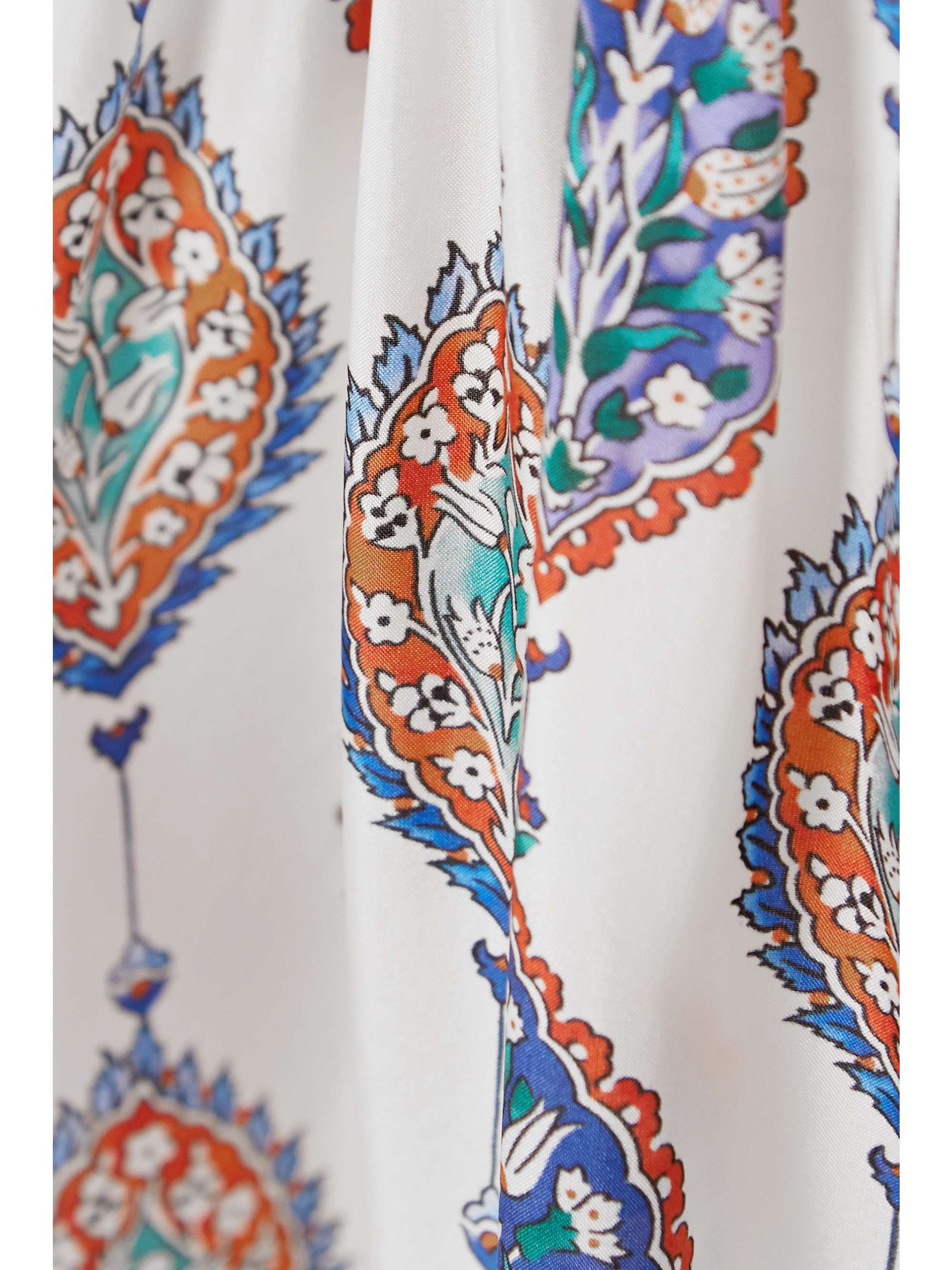 CHLOÉ Tiered printed silk-habotai flared pants