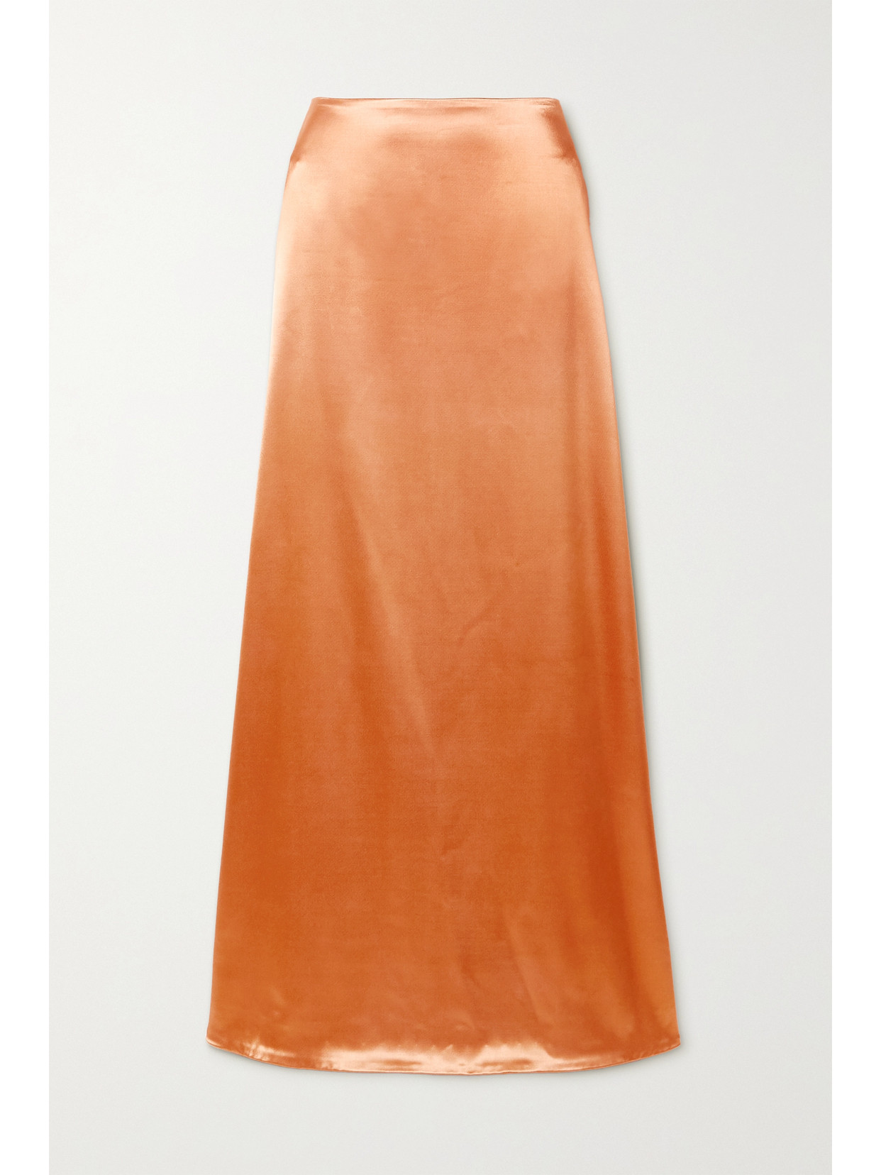 Jil Sander Satin-twill Maxi Skirt In Copper
