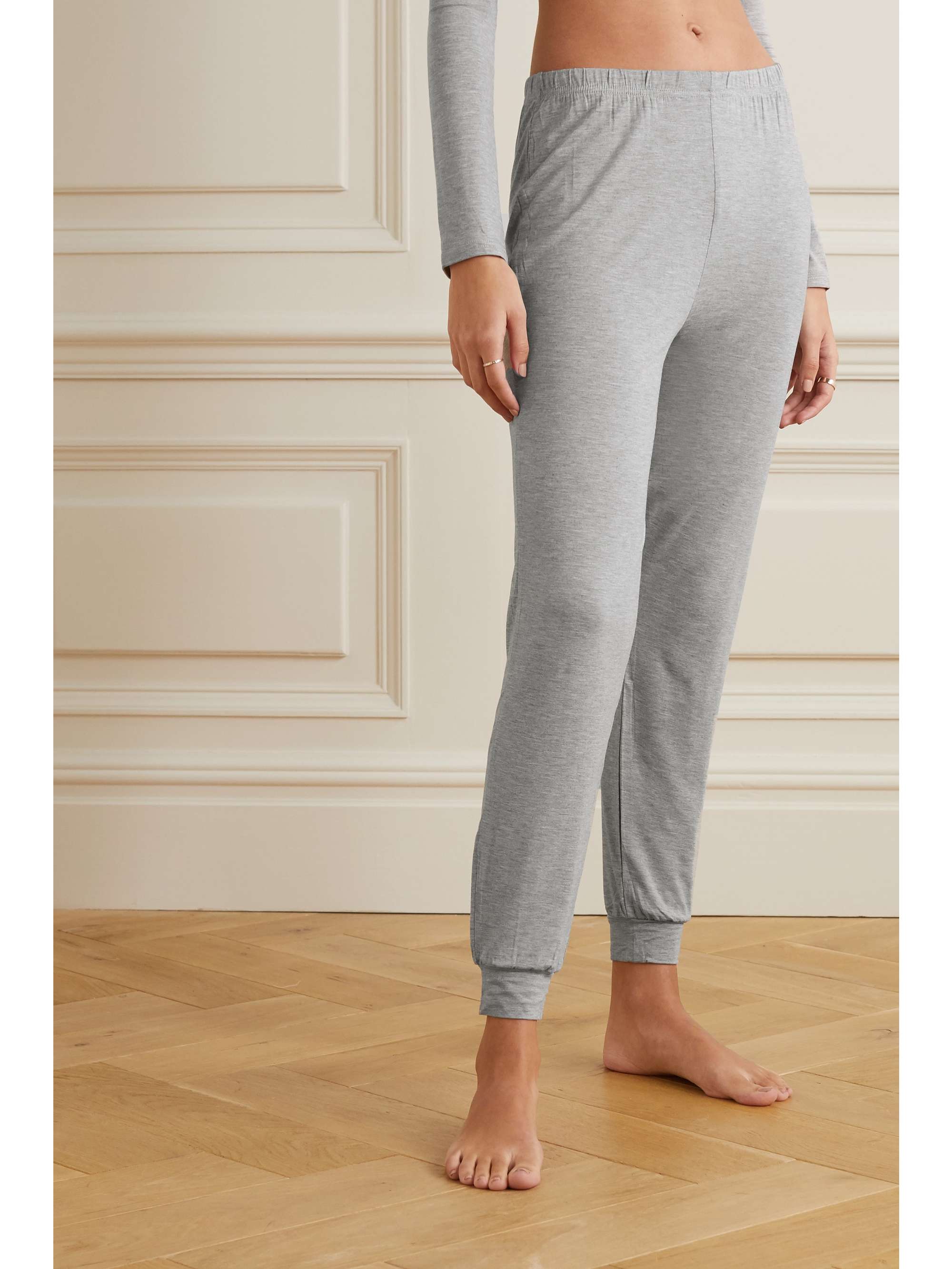 MORGAN LANE June lace-trimmed jersey pajama set
