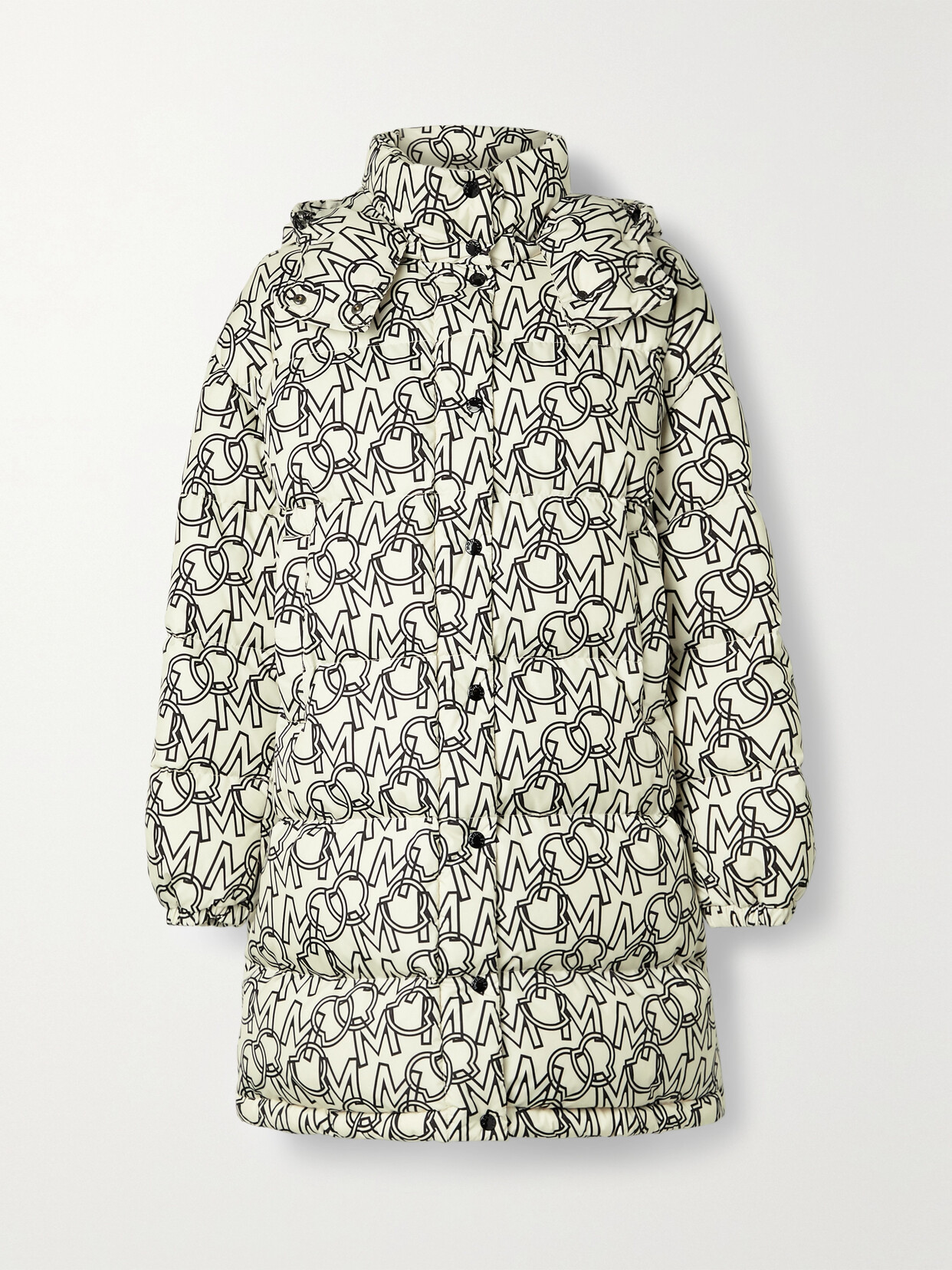 Gaou Hooded Printed Quilted Down Coat