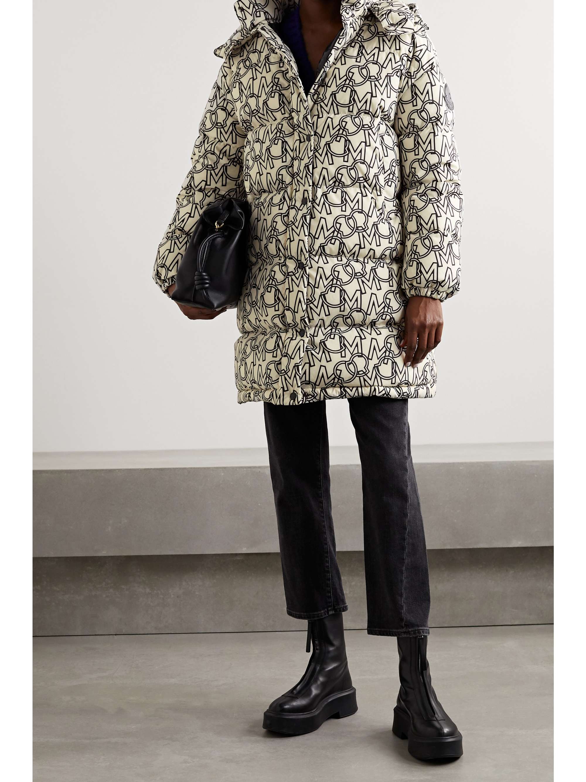 MONCLER Gaou hooded printed quilted shell down coat | NET-A-PORTER