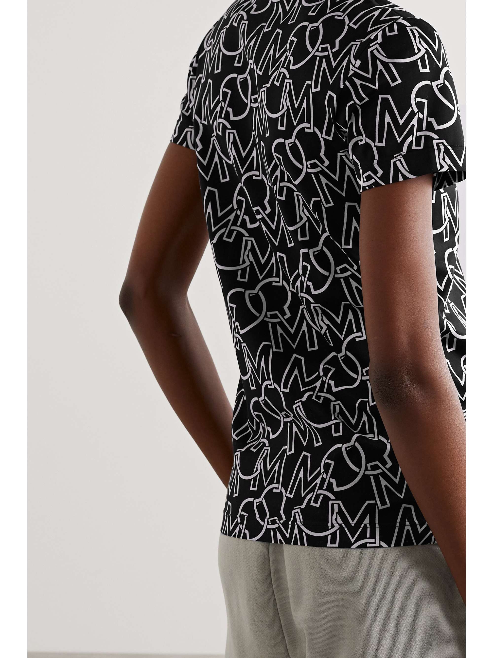 MONCLER Printed cotton-jersey T-shirt