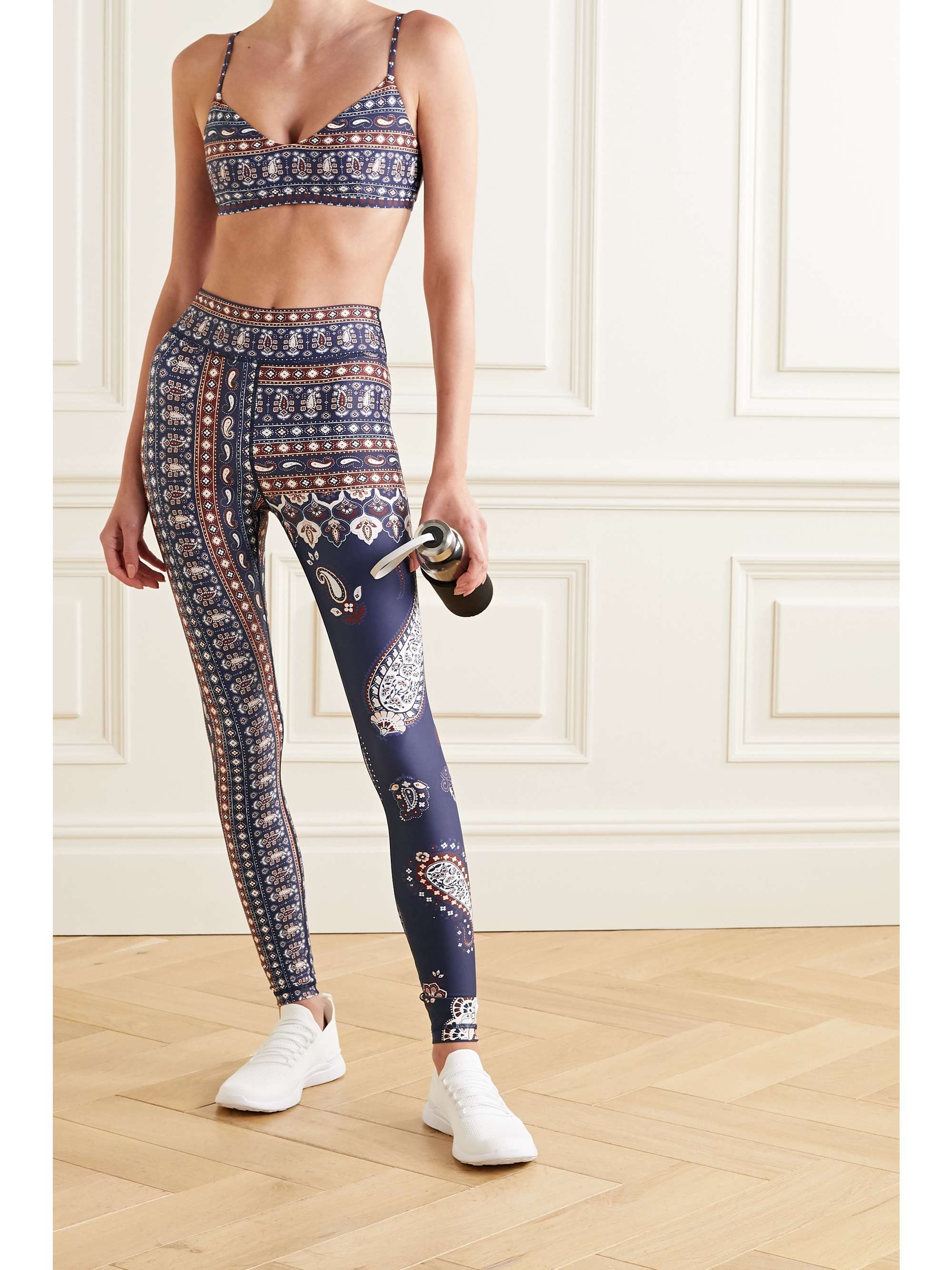 THE UPSIDE Fortune paisley-print stretch leggings