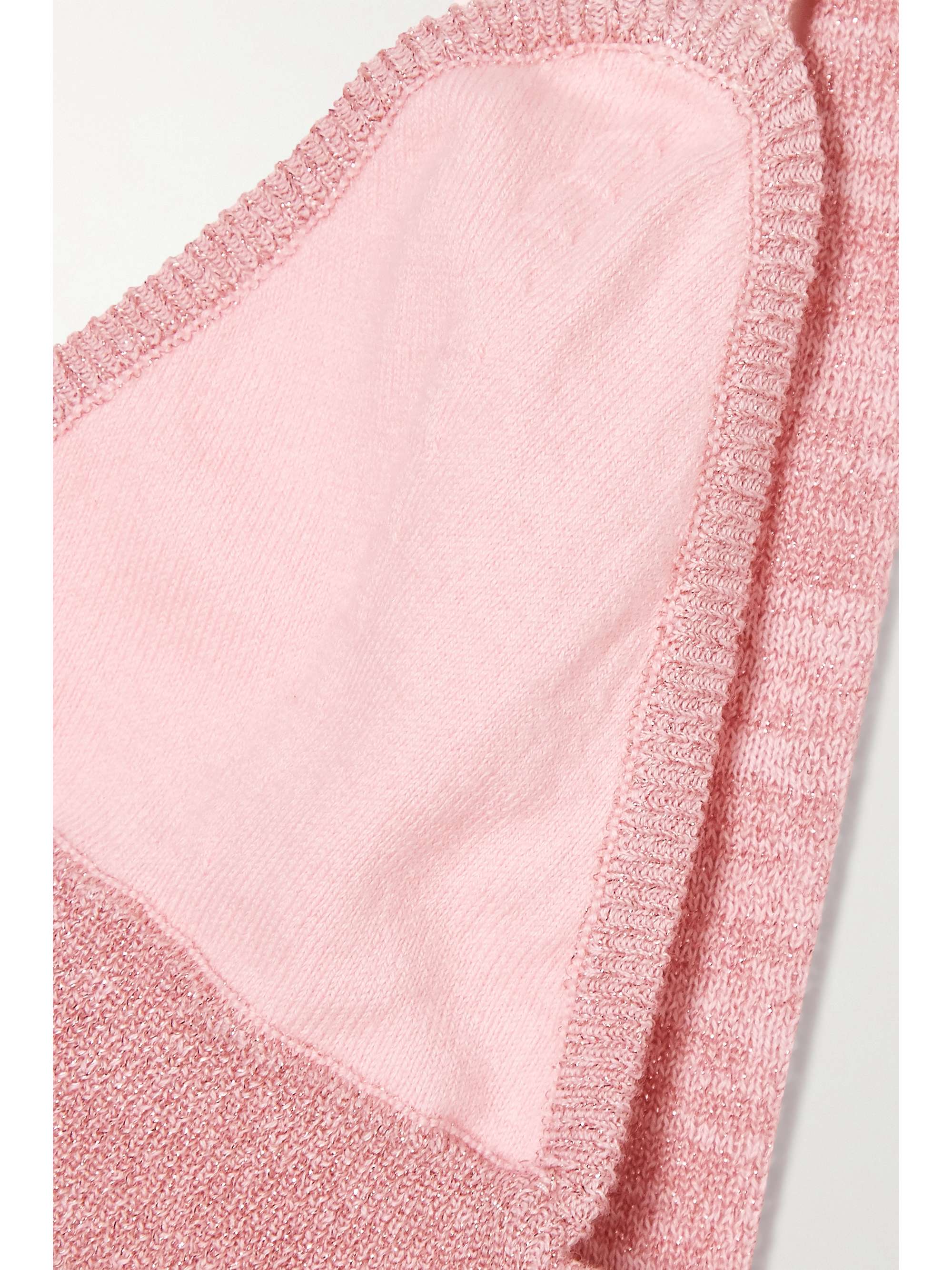 MORGAN LANE Anya Lurex-trimmed cotton-blend soft-cup triangle bra