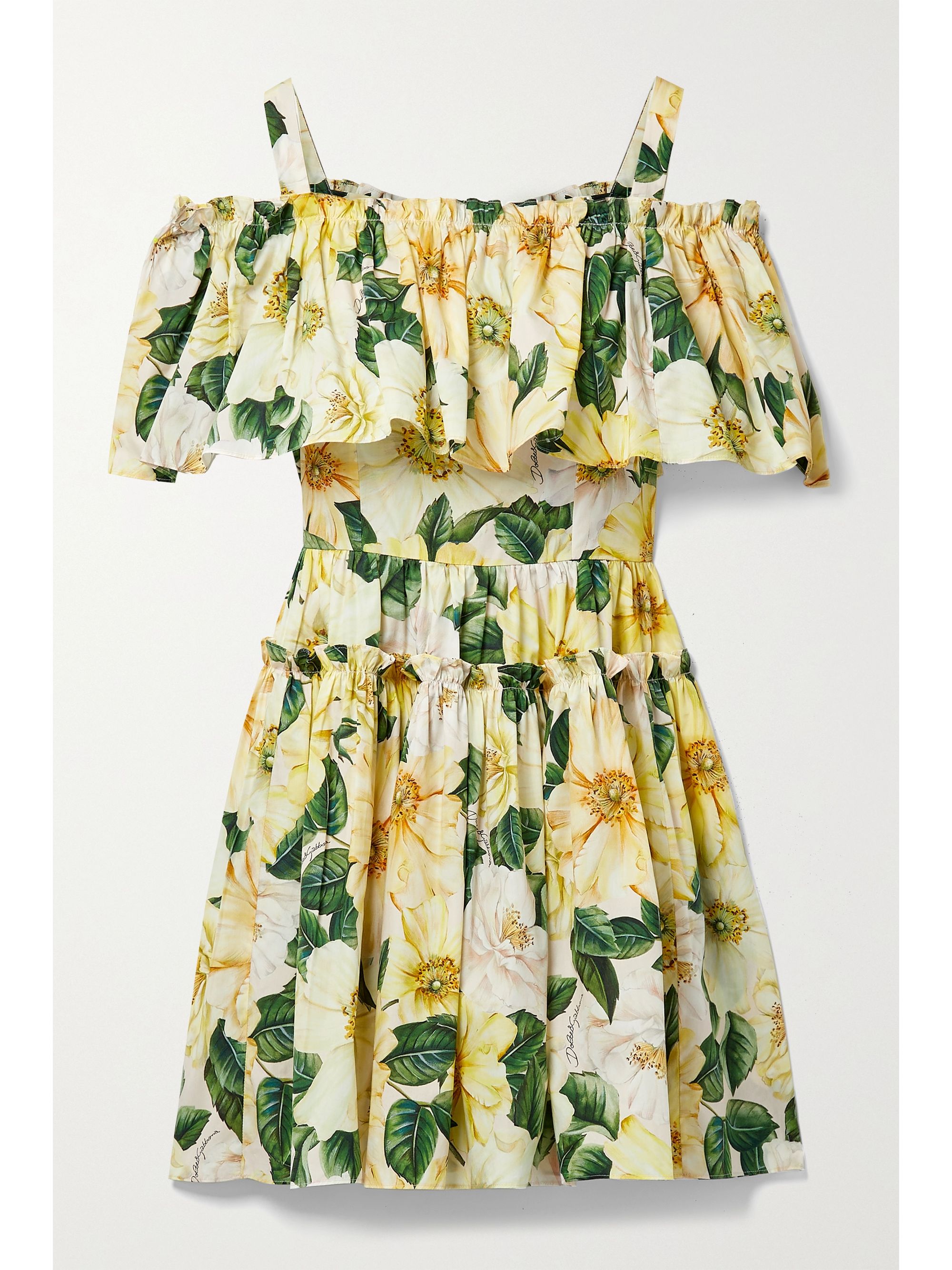 dolce and gabbana printed cotton dress