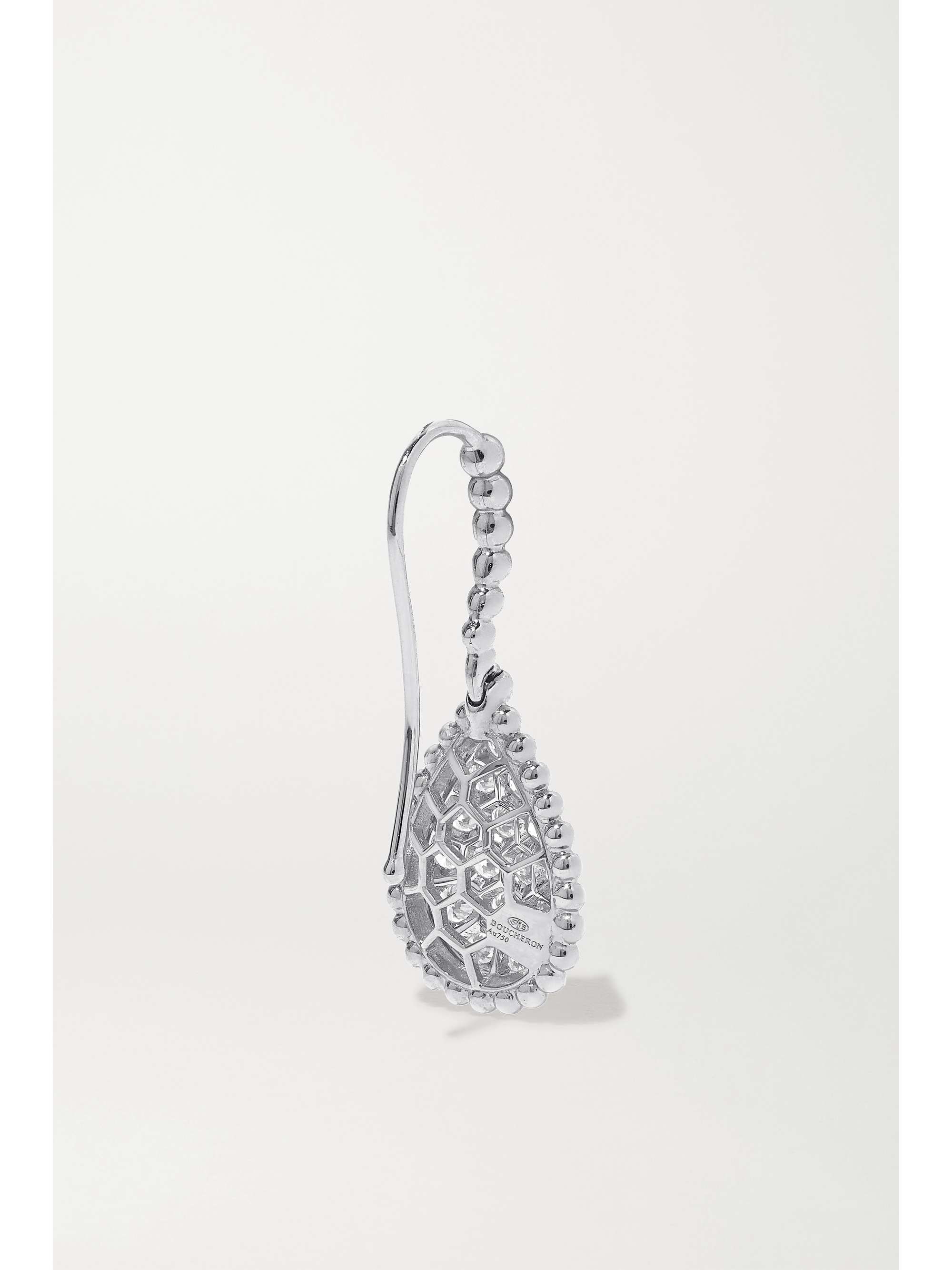 BOUCHERON Sleepers Serpent Bohème 18-karat white gold diamond earrings