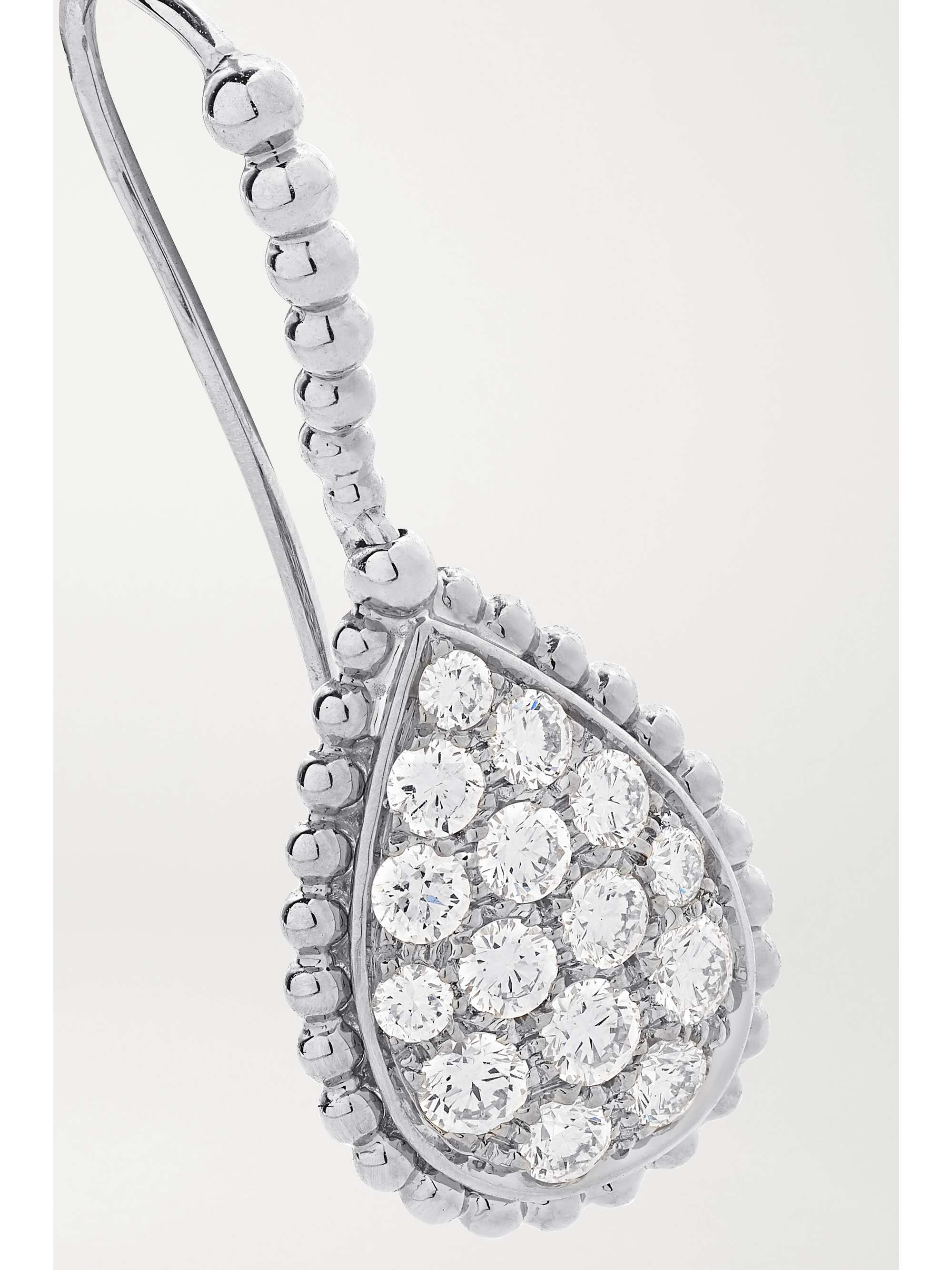BOUCHERON Sleepers Serpent Bohème 18-karat white gold diamond earrings