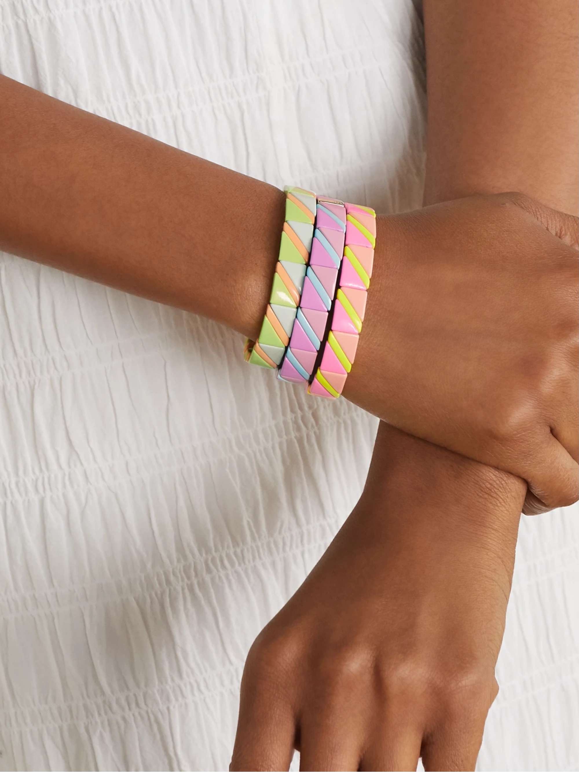 ROXANNE ASSOULIN Delicate Neon set of three enamel bracelets