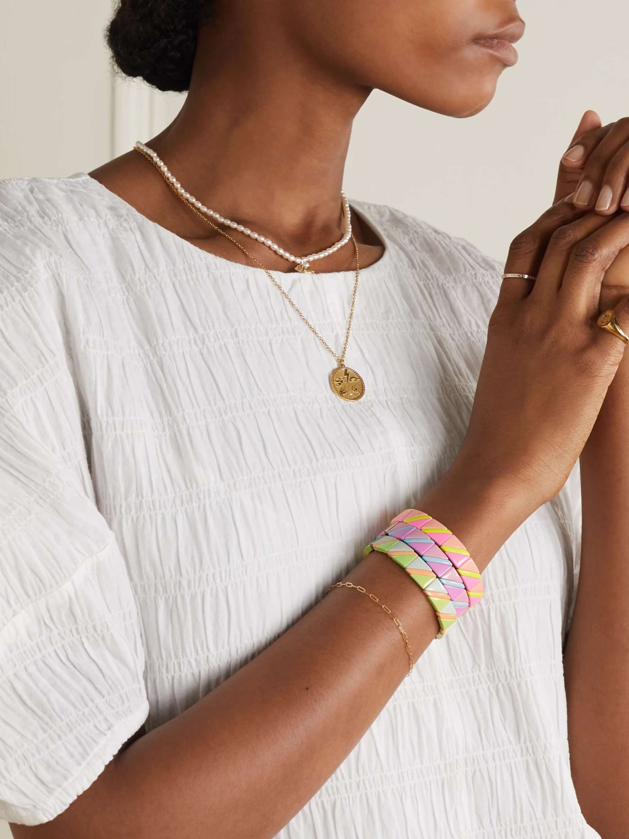 ROXANNE ASSOULIN Delicate Neon set of three enamel bracelets