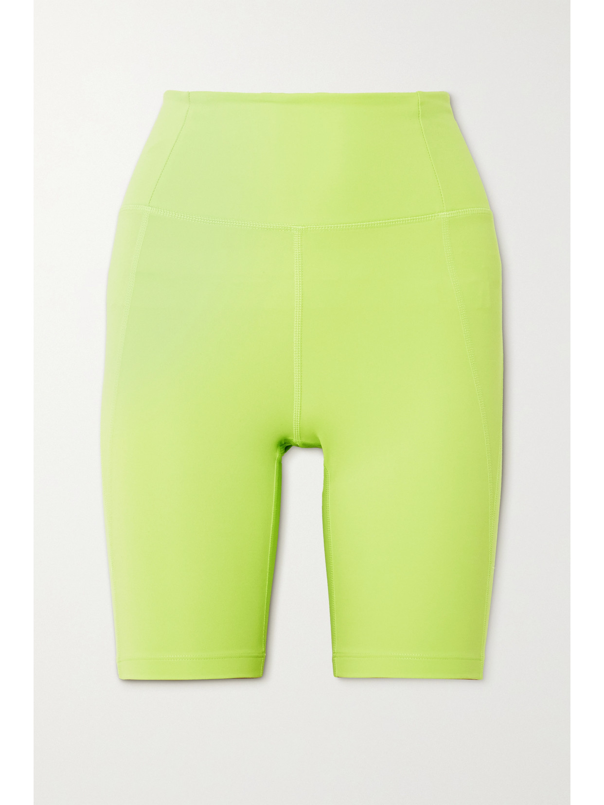 Girlfriend Collective Green High-rise Bike Shorts In Yellow