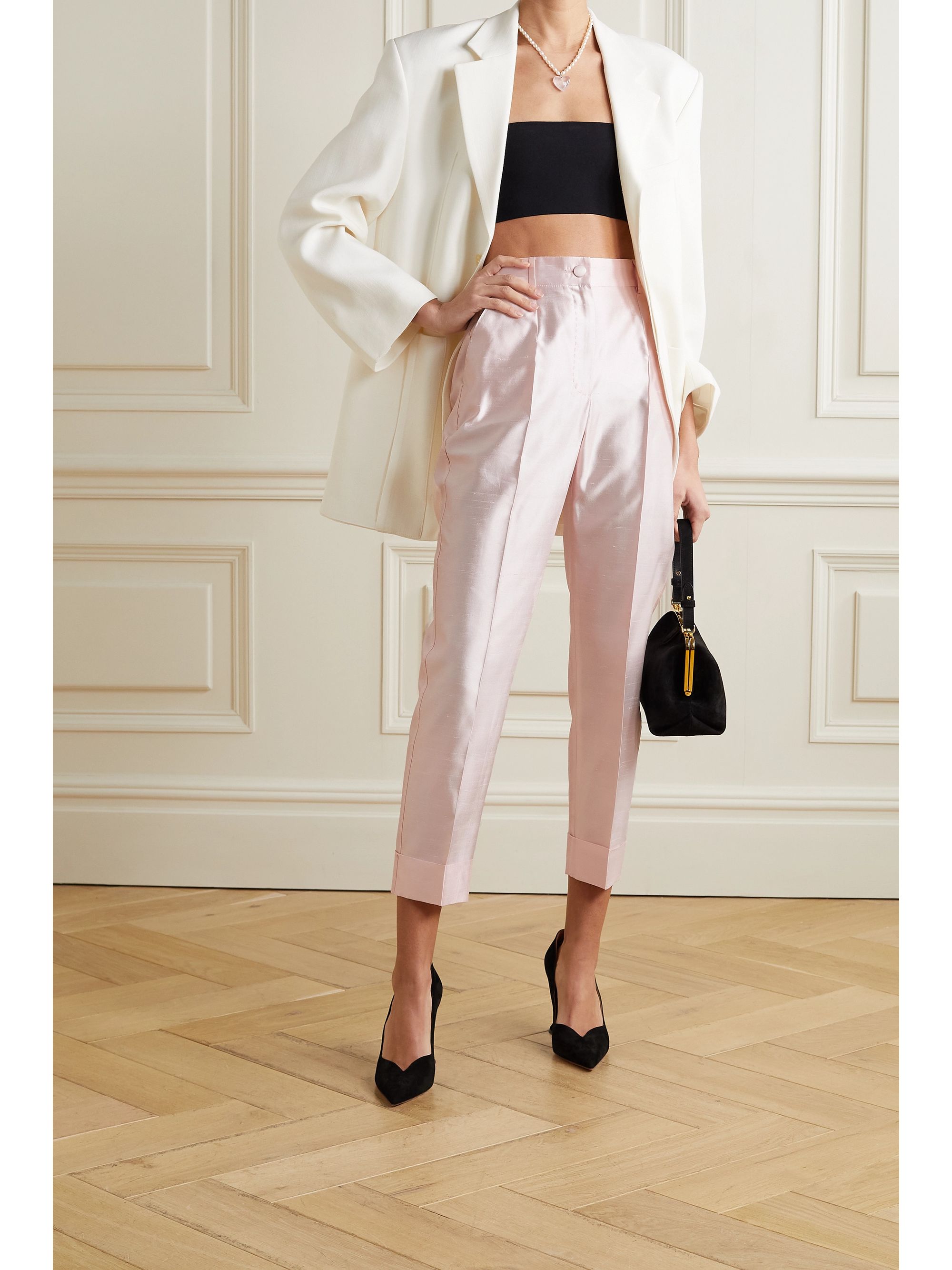 Silk shantung pants Clearance