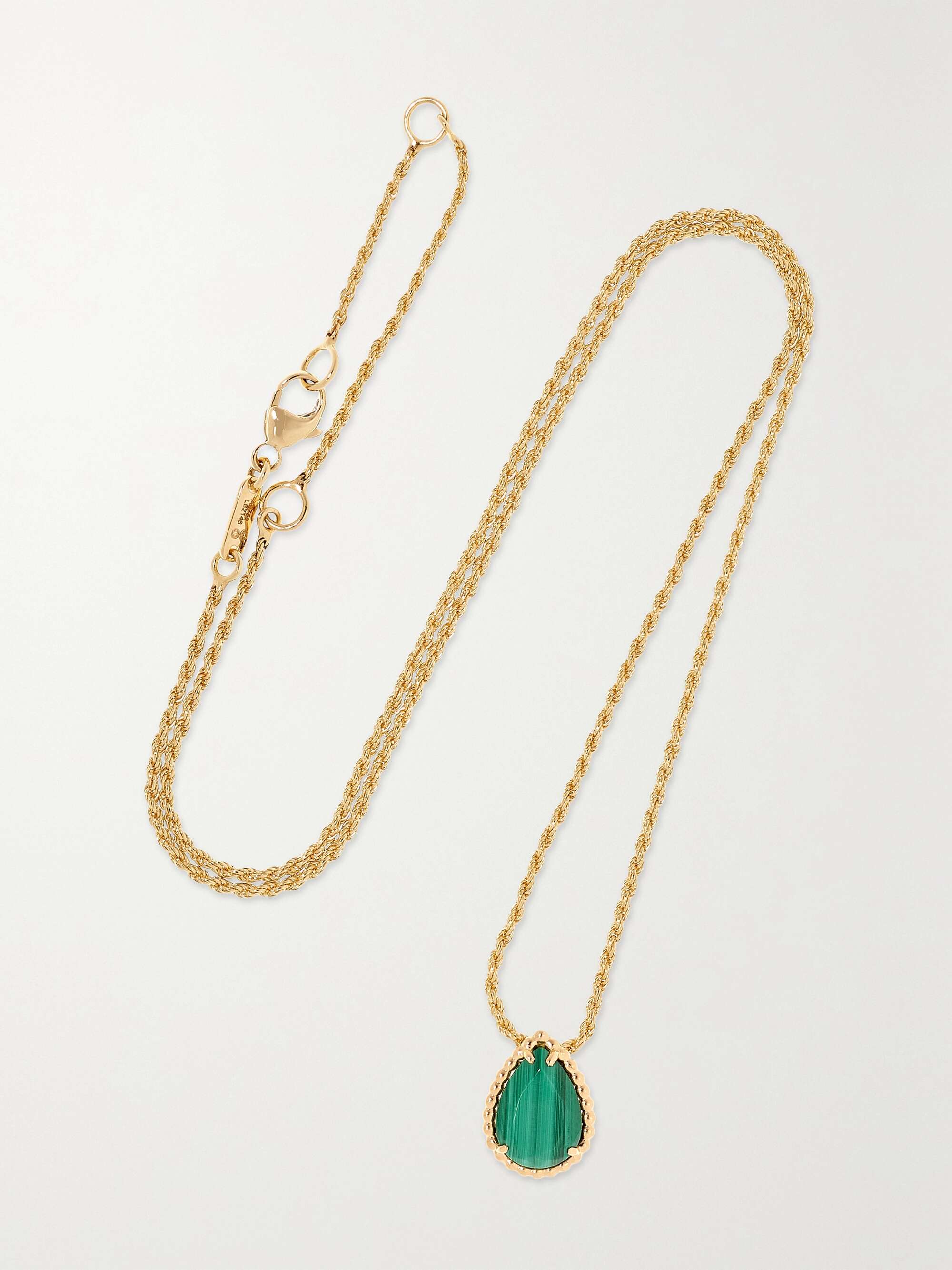 BOUCHERON Serpent Bohème 18-karat gold malachite necklace