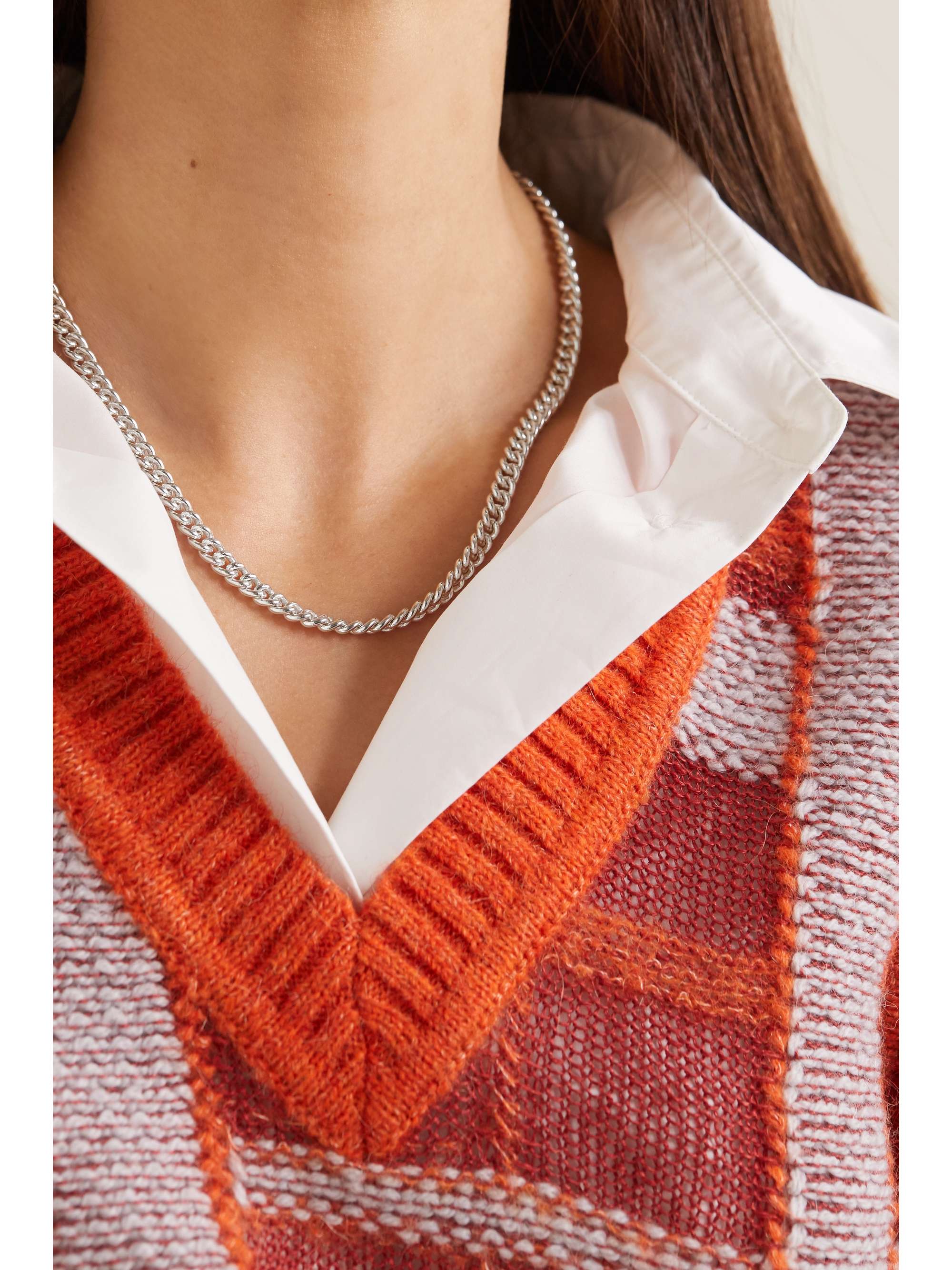 LOREN STEWART + NET SUSTAIN silver necklace