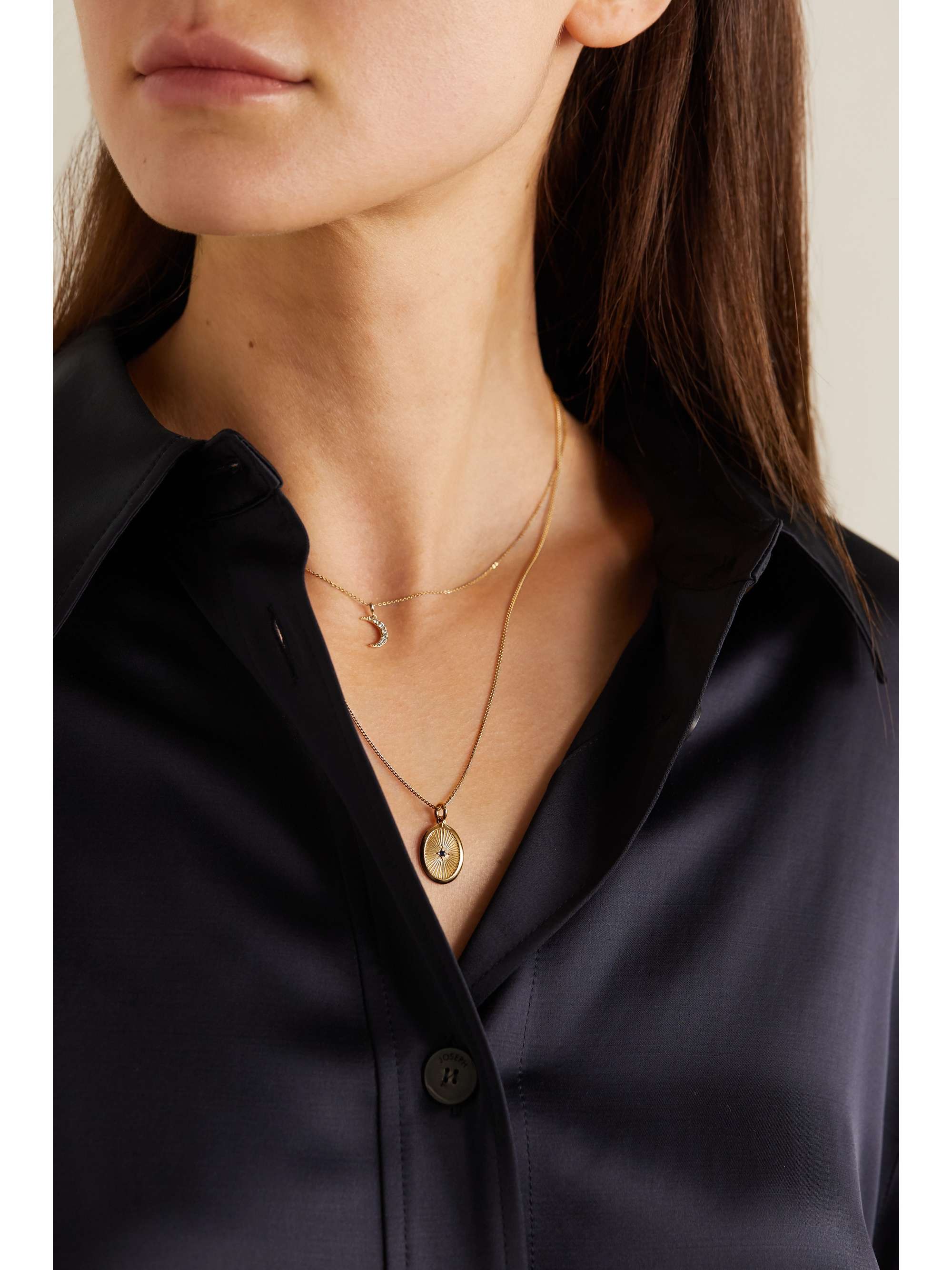 LOREN STEWART + NET SUSTAIN 14-karat gold diamond necklace