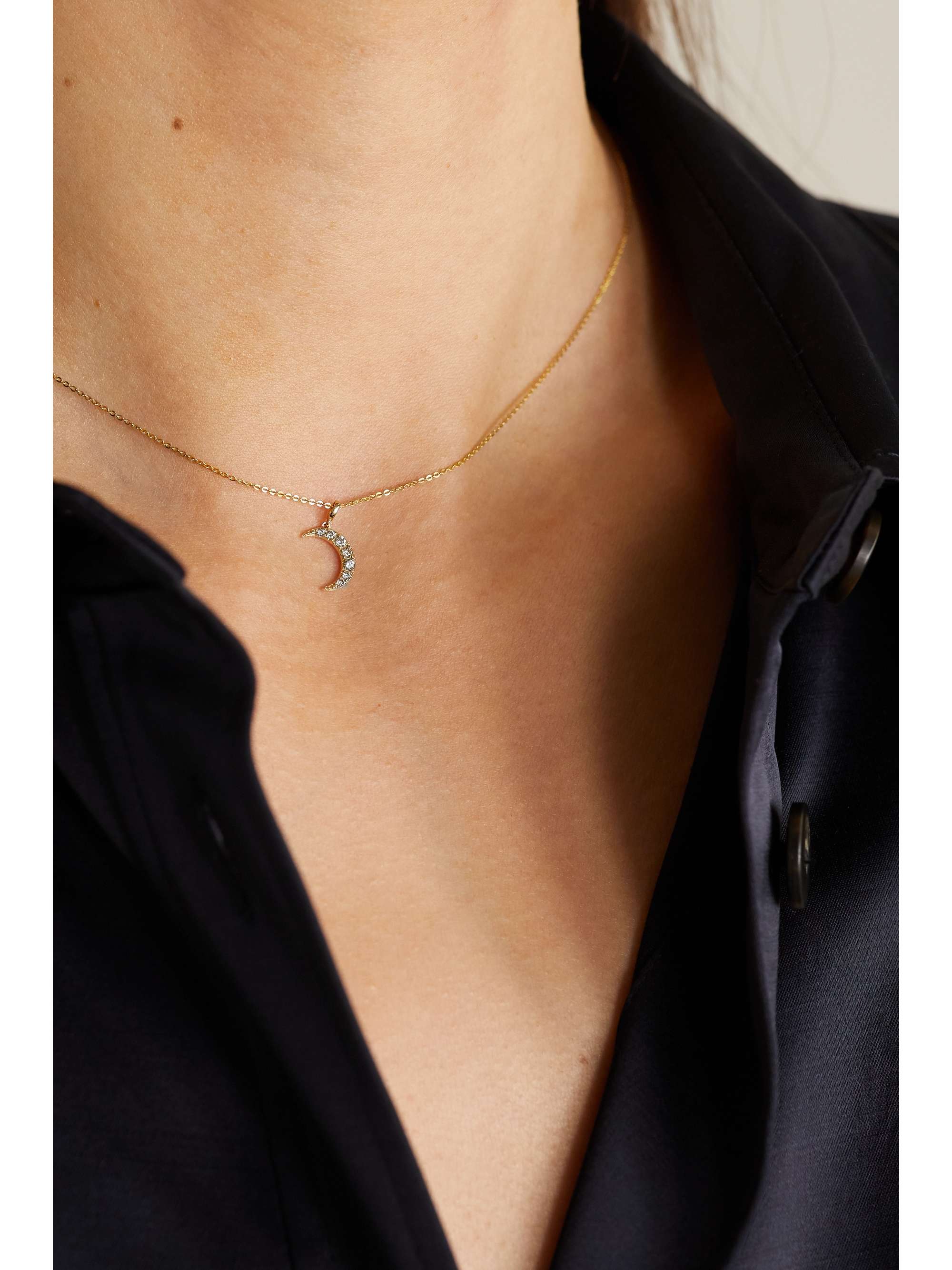 LOREN STEWART + NET SUSTAIN 14-karat gold diamond necklace