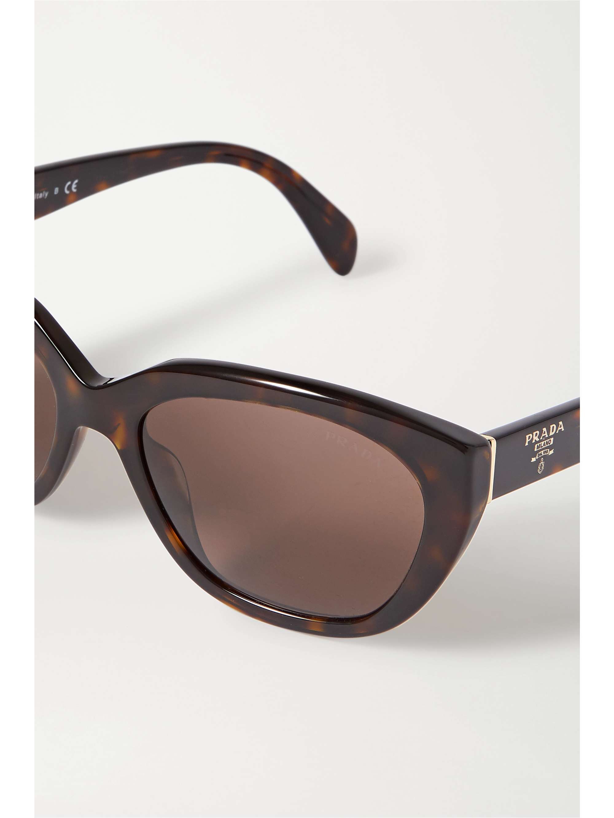 PRADA EYEWEAR Round-frame tortoiseshell acetate sunglasses
