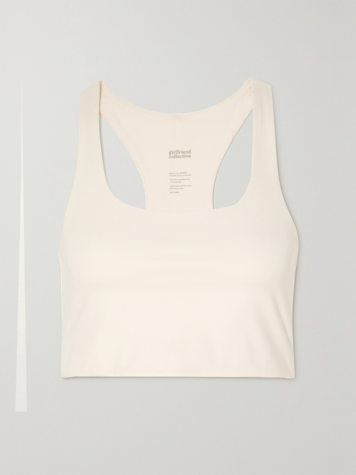 Girlfriend Collective Off-white Topanga Sports Bra In Ivory