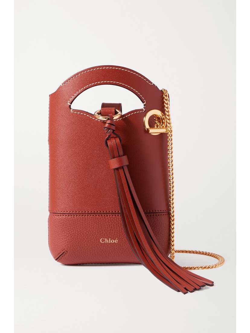 Chloé Walden Tasseled Suede And Leather Shoulder Bag