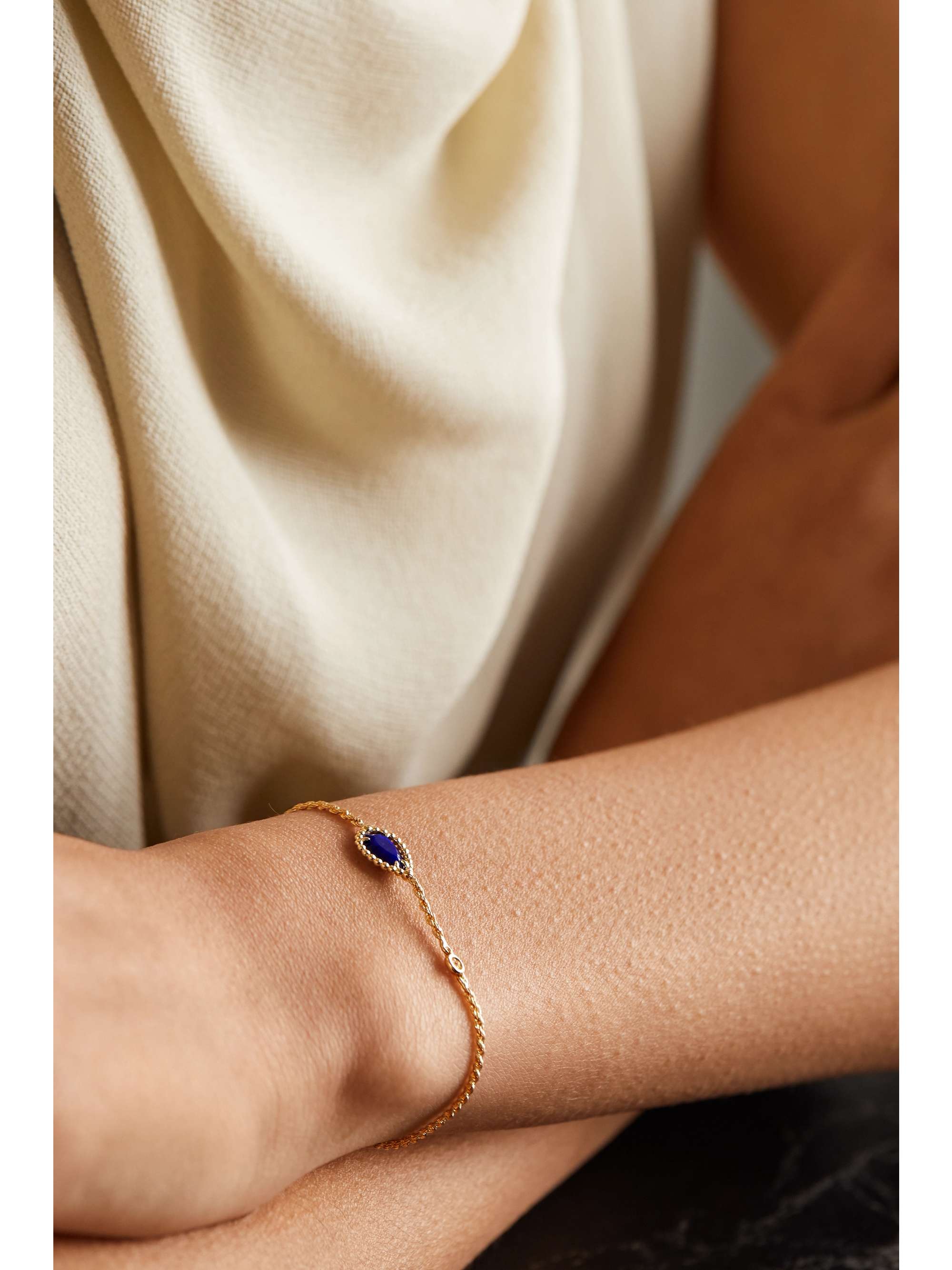 BOUCHERON Bracelet en or 18 carats (750/1000), lapis-lazuli et diamant Serpent Bohème