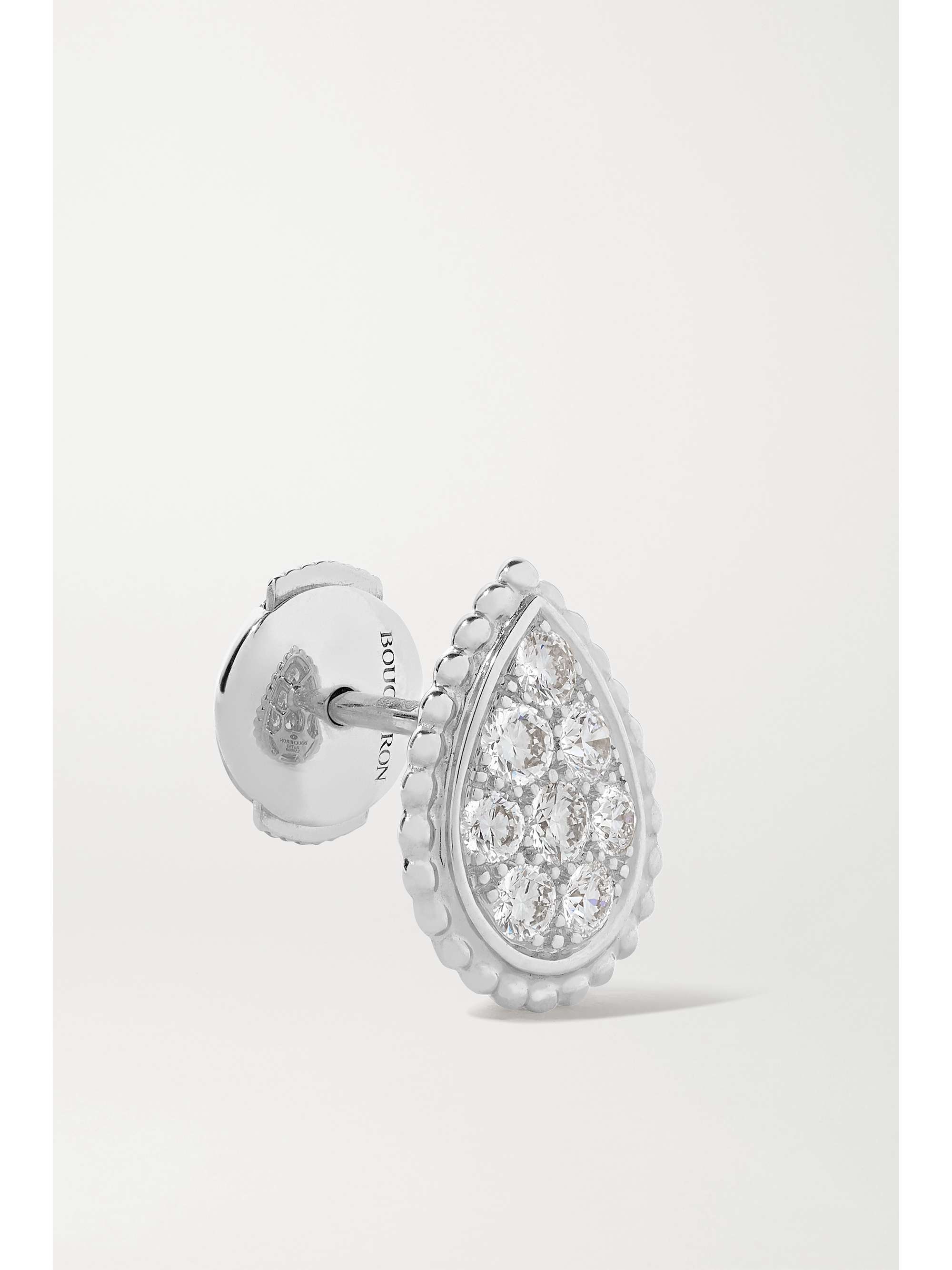 BOUCHERON Serpent Bohème 18-karat white gold diamond earrings