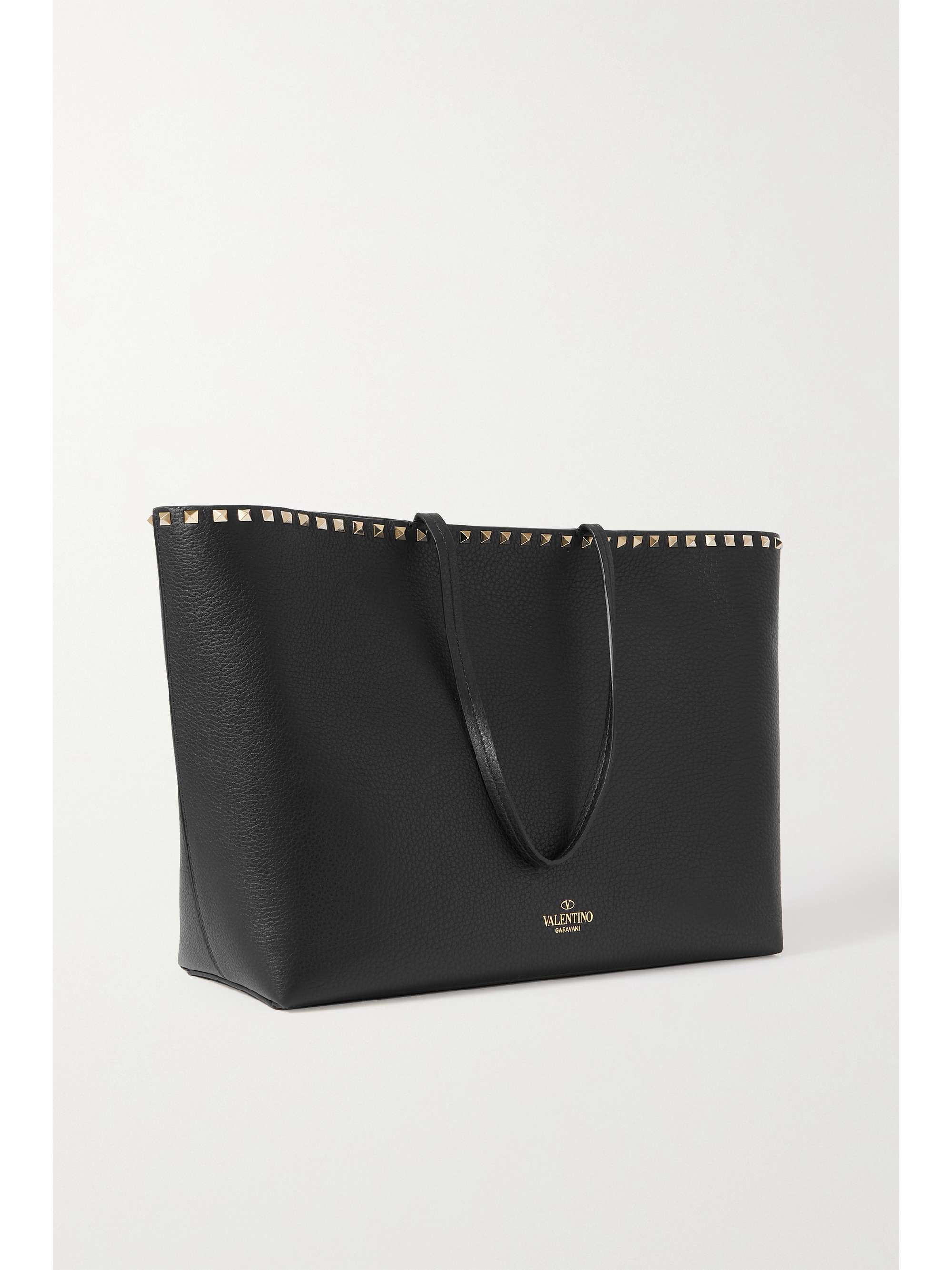 VALENTINO Valentino Garavani Rockstud textured-leather tote