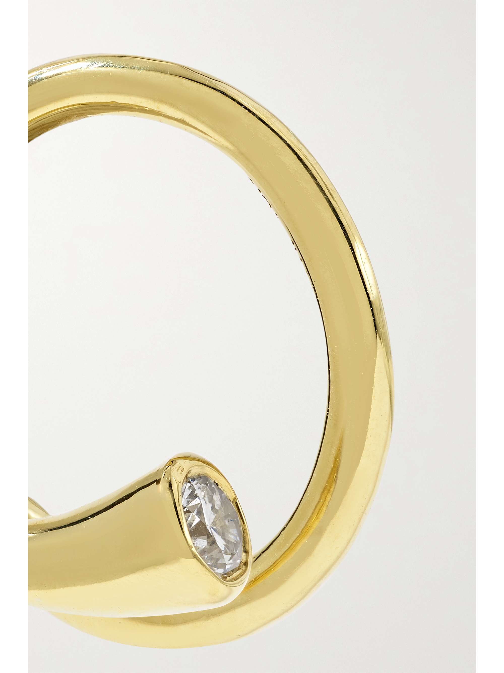 KATKIM Crescendo Flare gold diamond single ear cuff