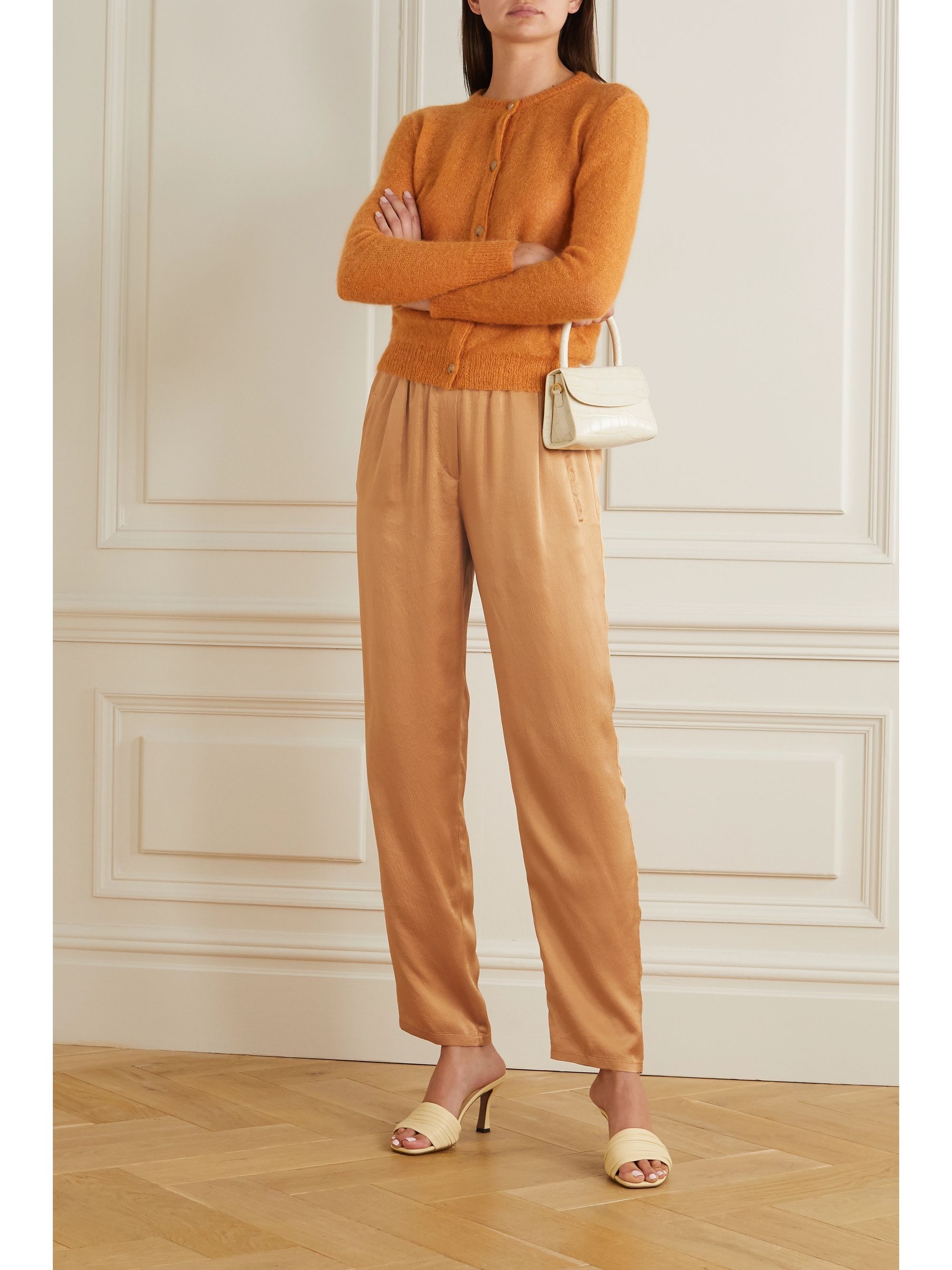 Silk tapered pants Clearance