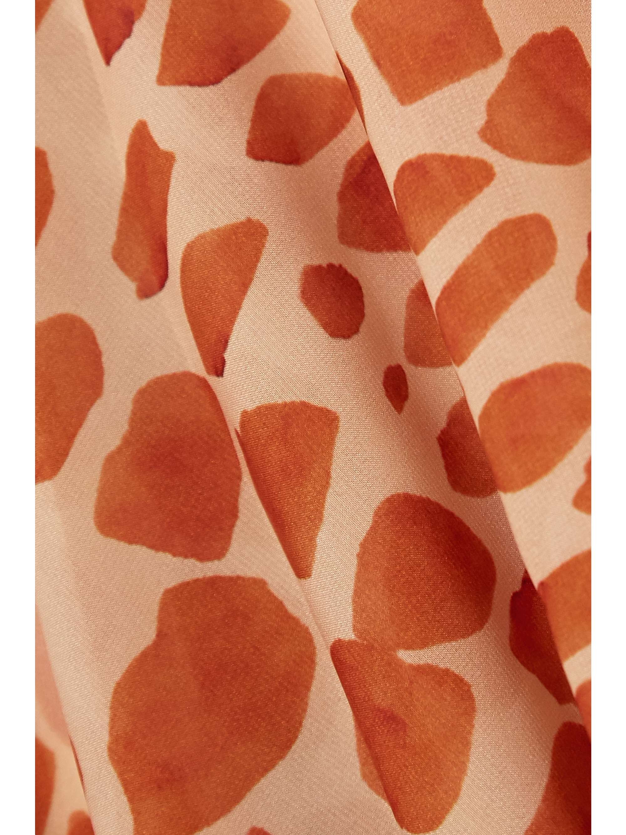 PATBO Margot layered printed chiffon maxi skirt