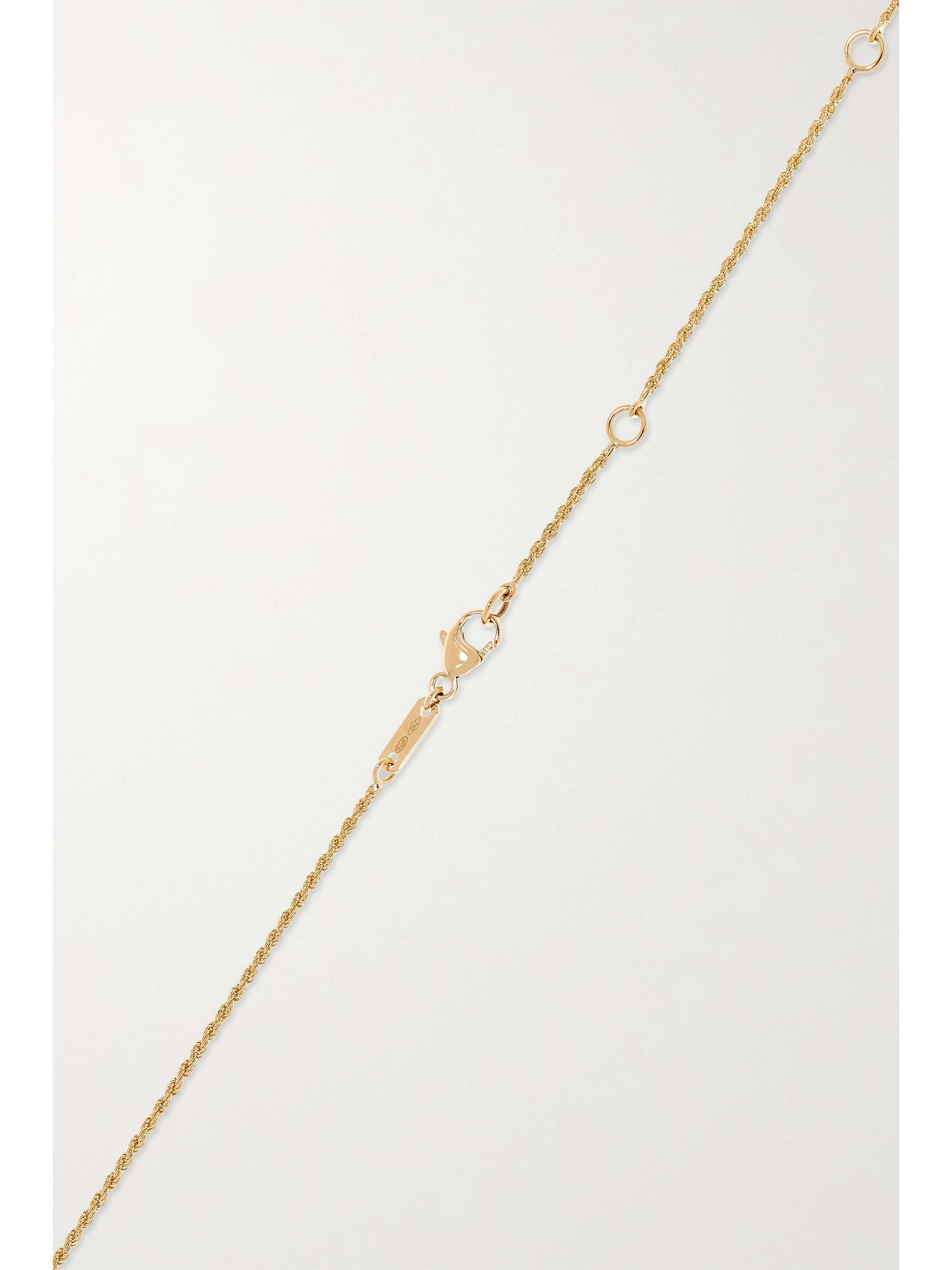 BOUCHERON Serpent Bohème 18-karat white gold, aquaprase and diamond necklace
