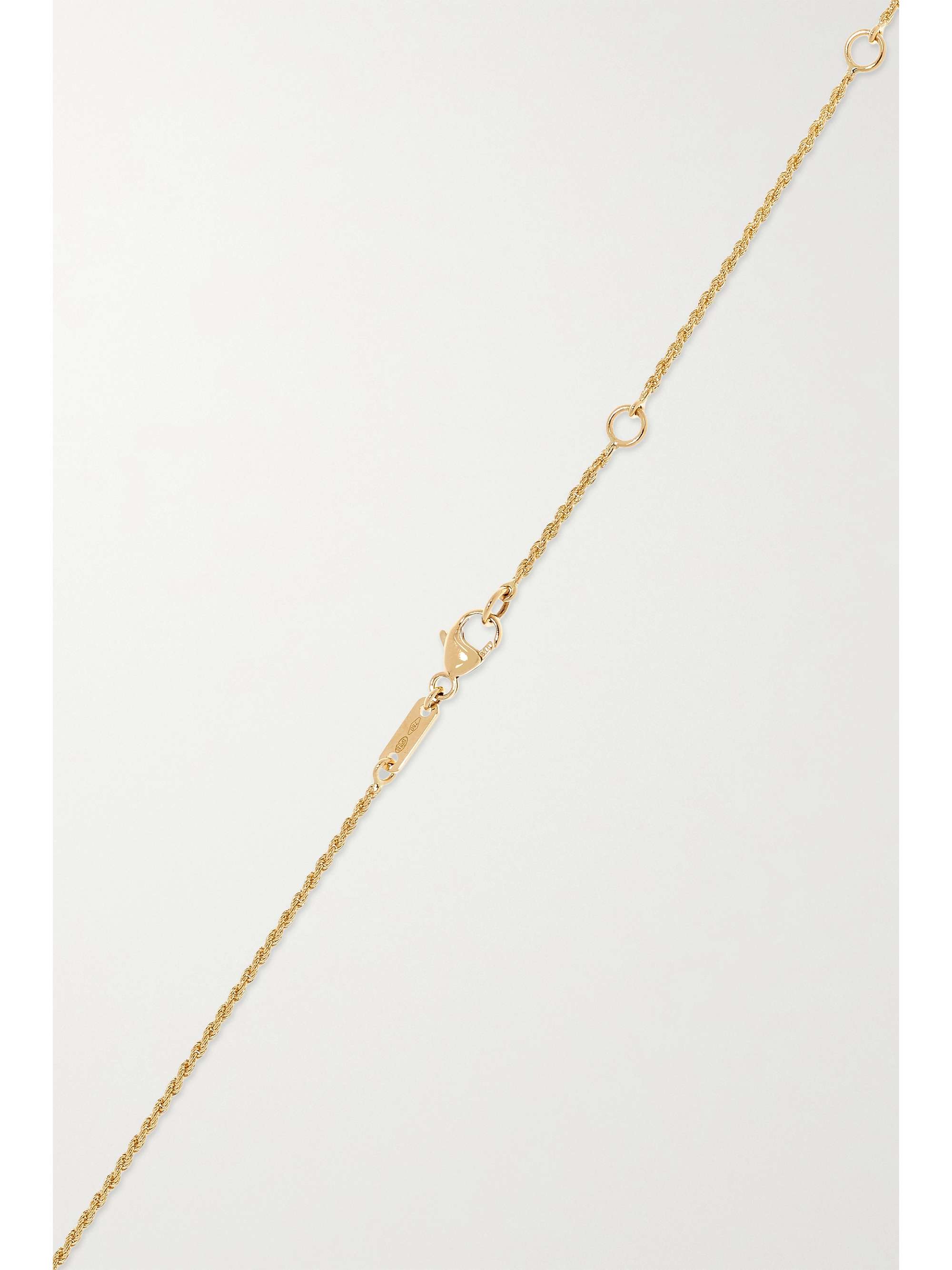 BOUCHERON Serpent Bohème 18-karat white gold, aquaprase and diamond necklace
