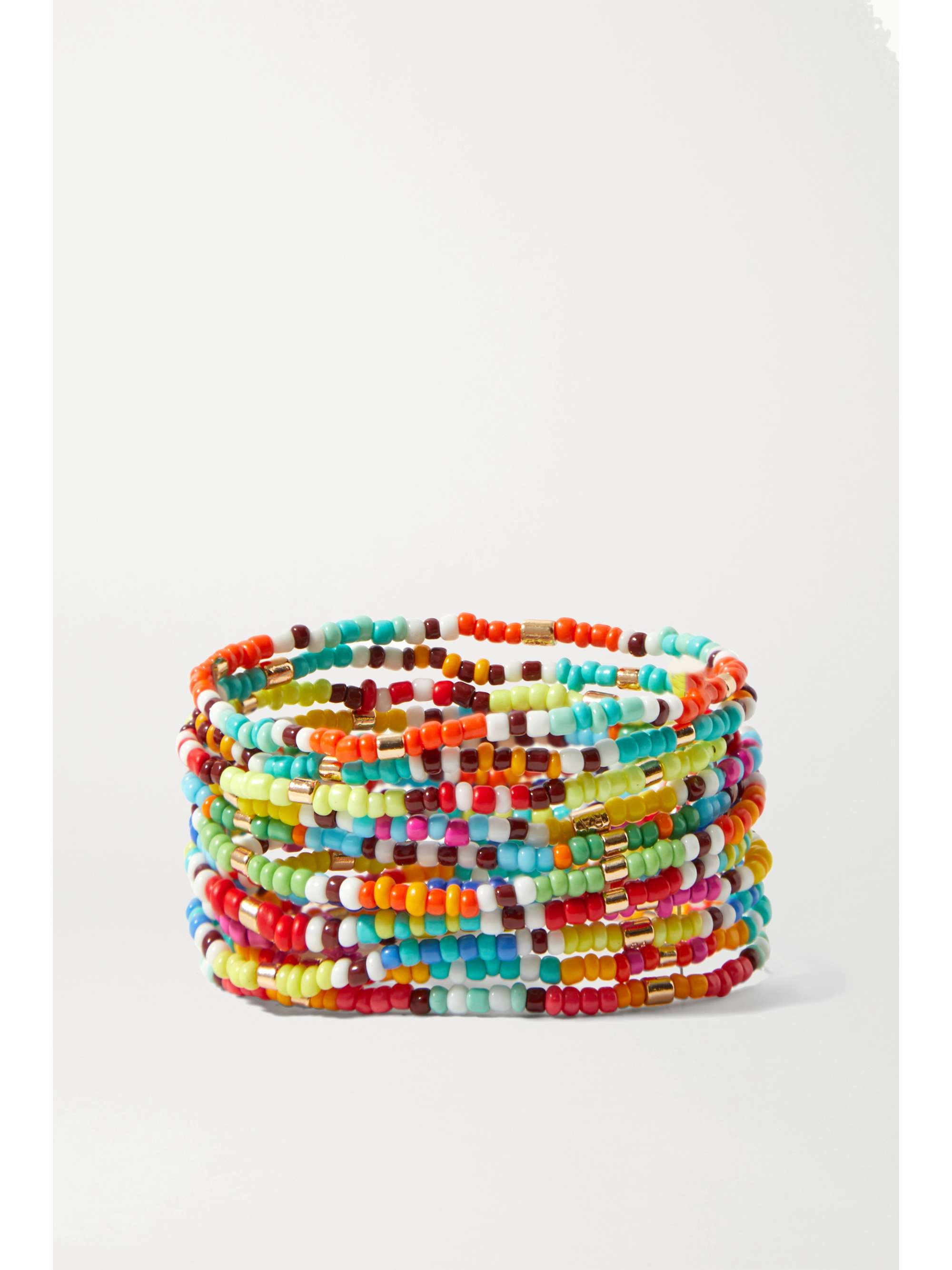 ROXANNE ASSOULIN New Patchwork set of 12 beaded bracelets