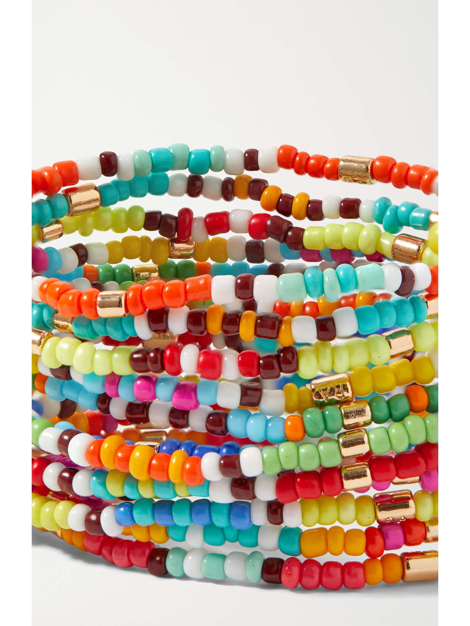 ROXANNE ASSOULIN New Patchwork set of 12 beaded bracelets