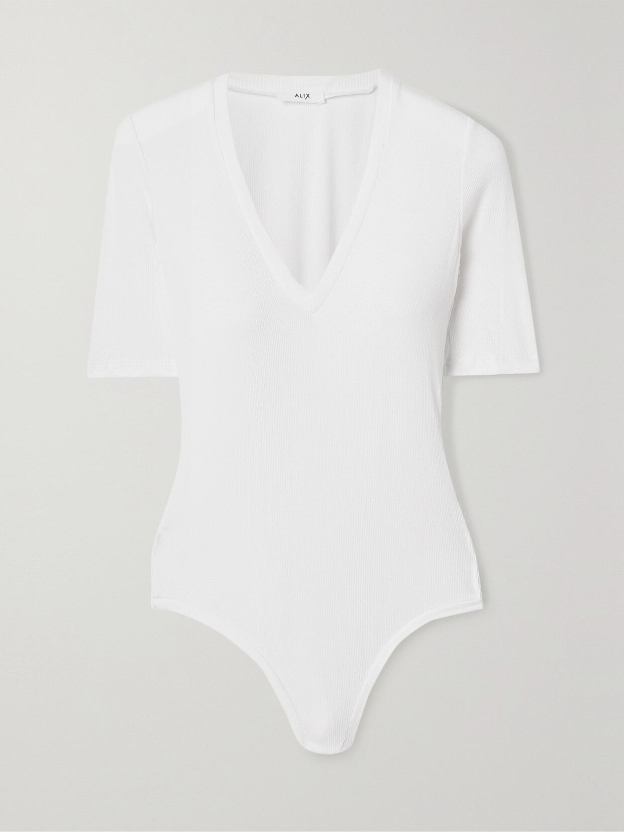 Alix NYC - Bedford Ribbed Stretch-modal Thong Bodysuit - White