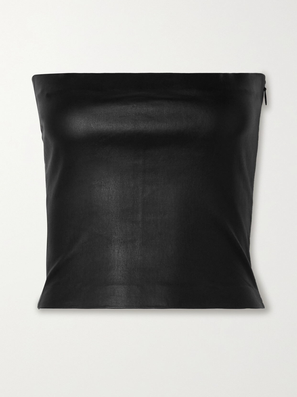 SPRWMN - Strapless Leather Top - Black