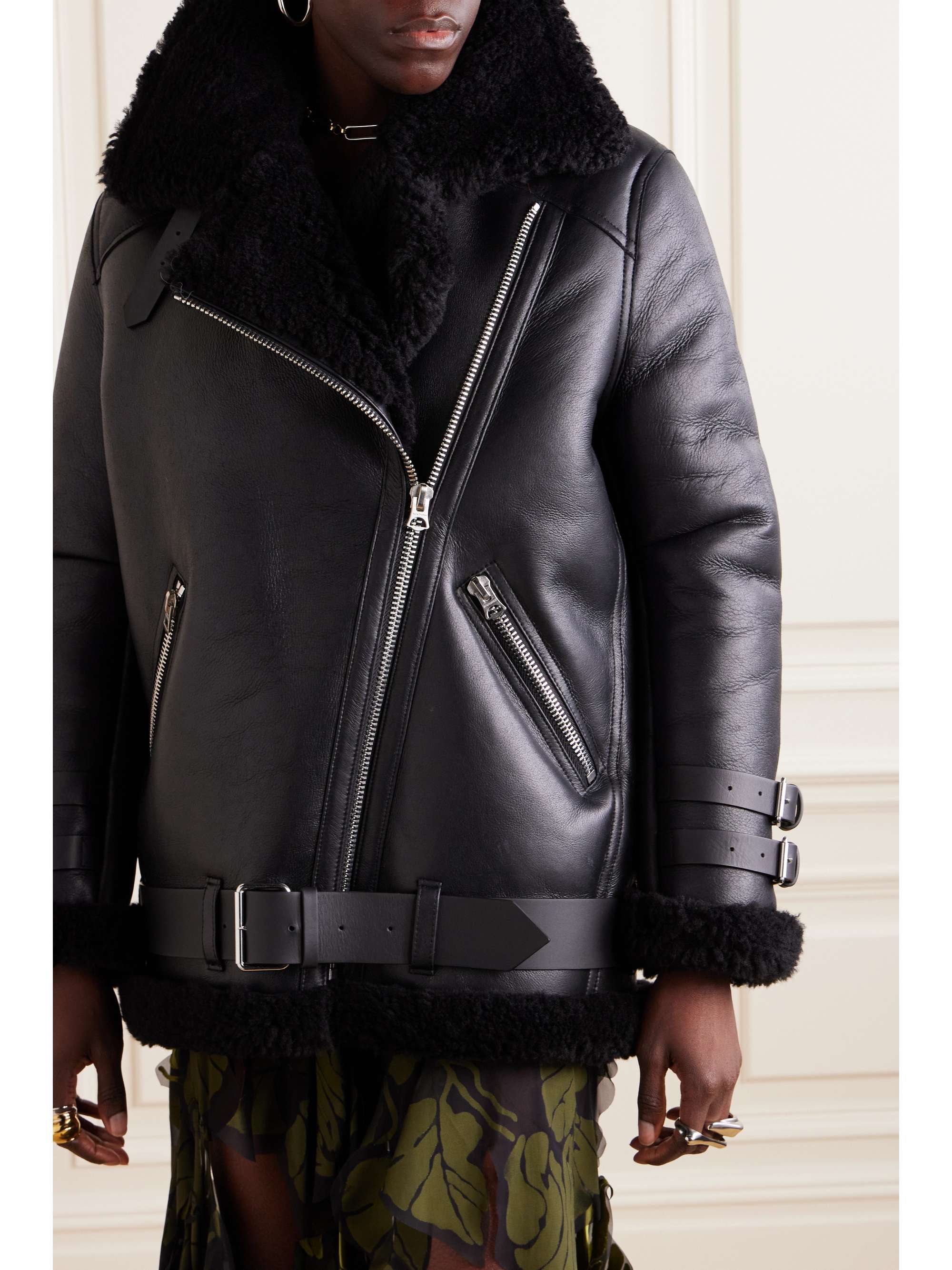 acne studios shearling bomber jacket