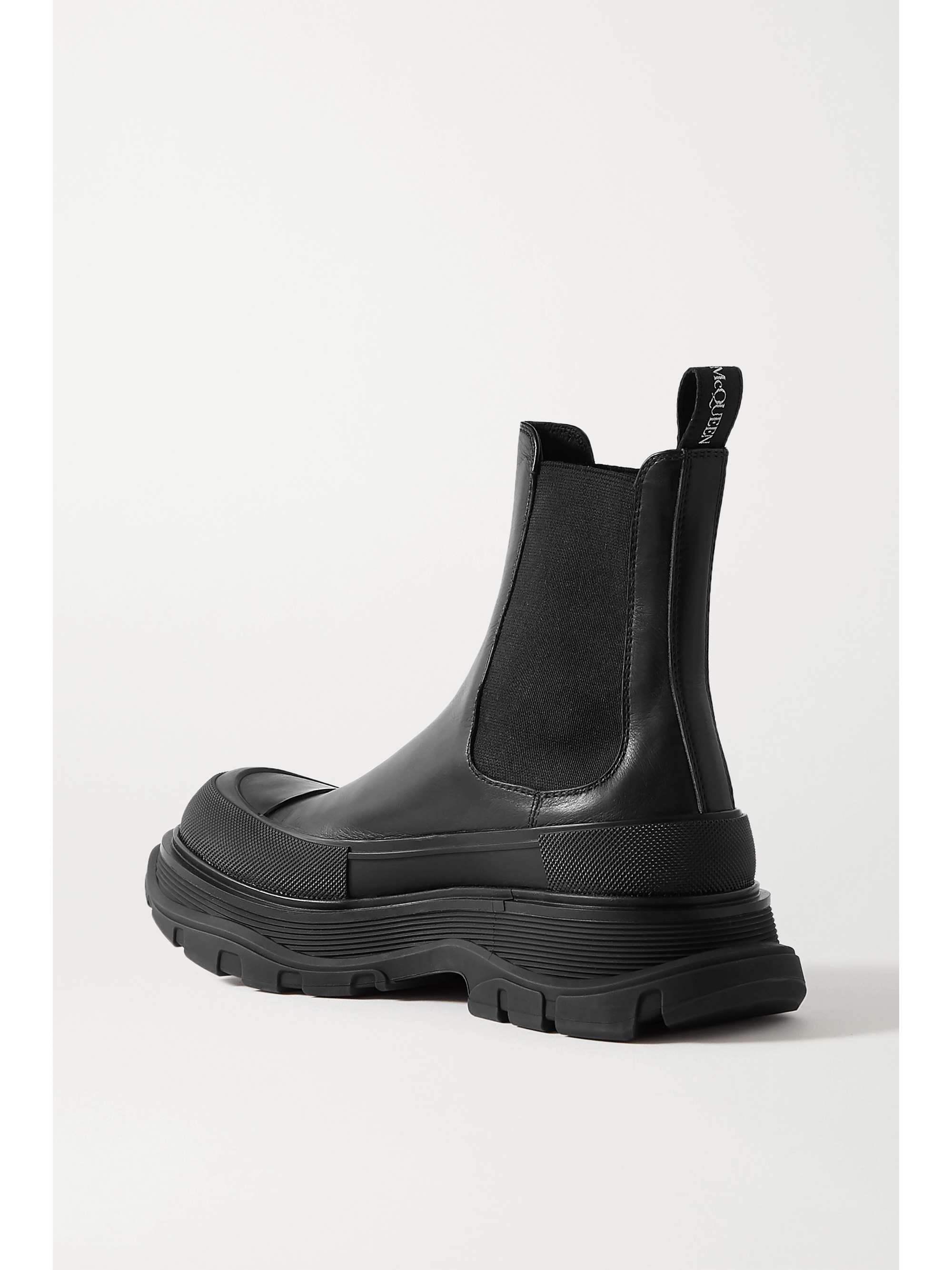 MCQUEEN Leather exaggerated-sole Chelsea boots