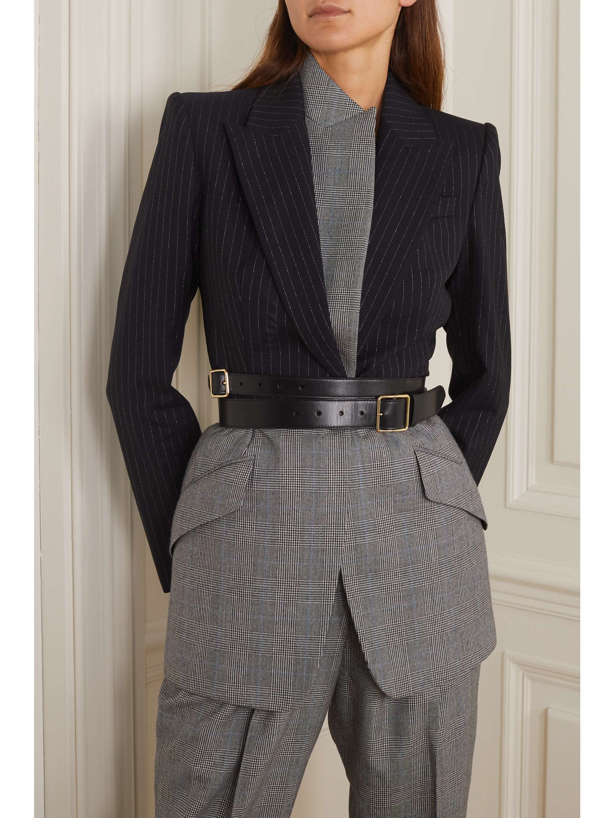 MCQUEEN Leather waist belt