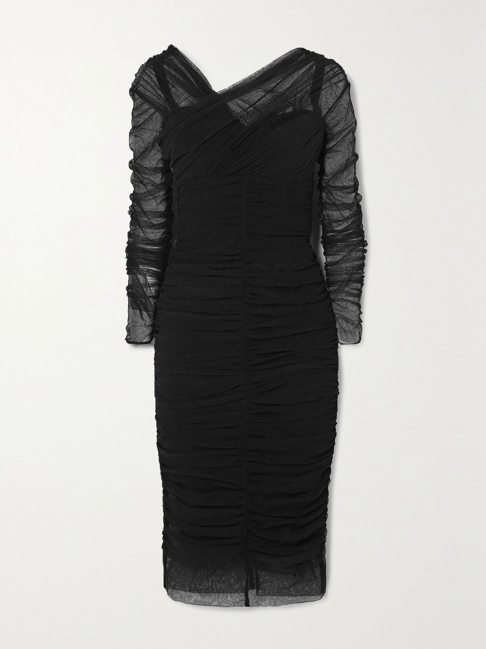 dolce and gabbana black tulle dress