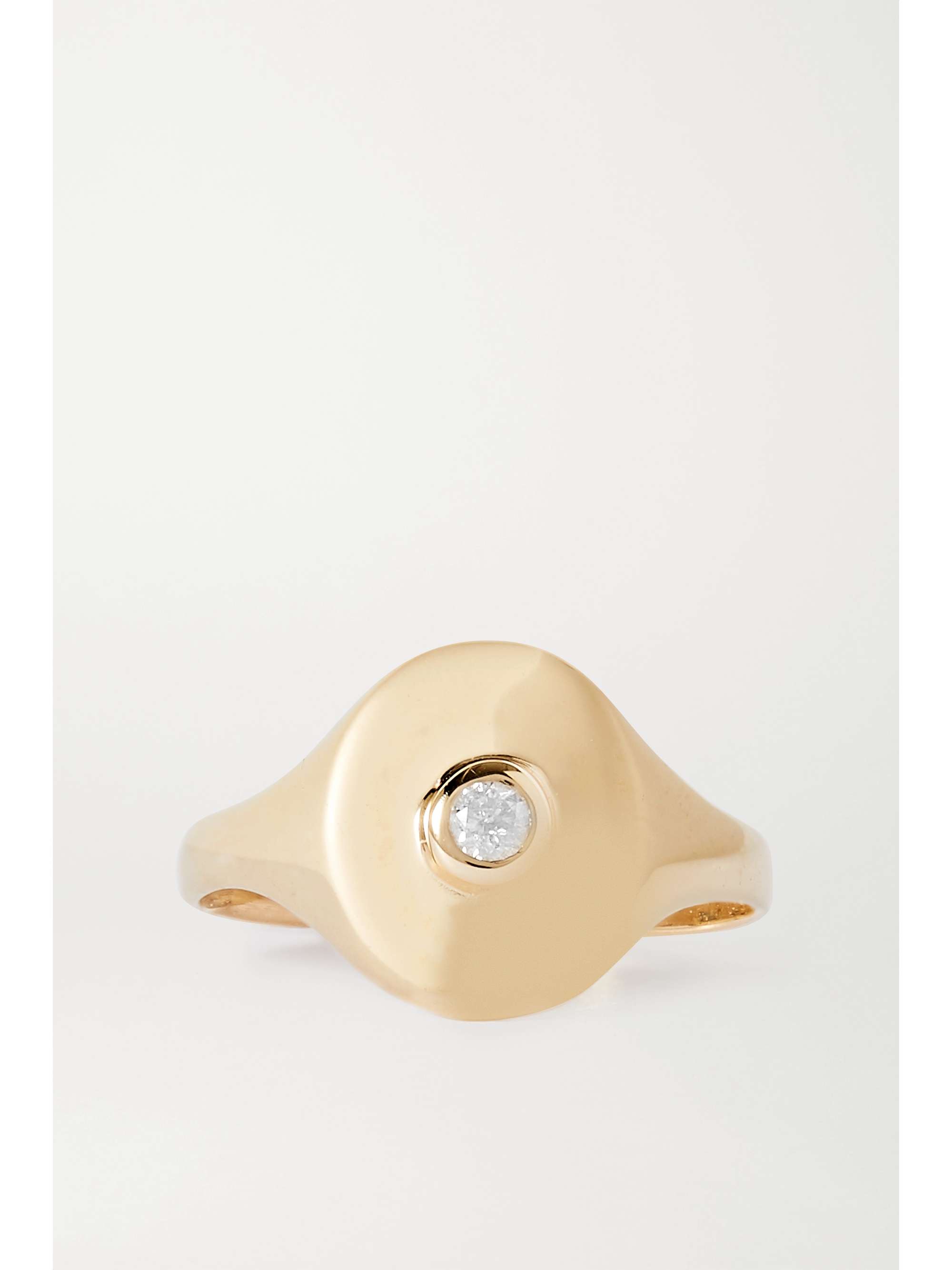STONE AND STRAND Mini Pinky 14karat gold diamond ring NETAPORTER